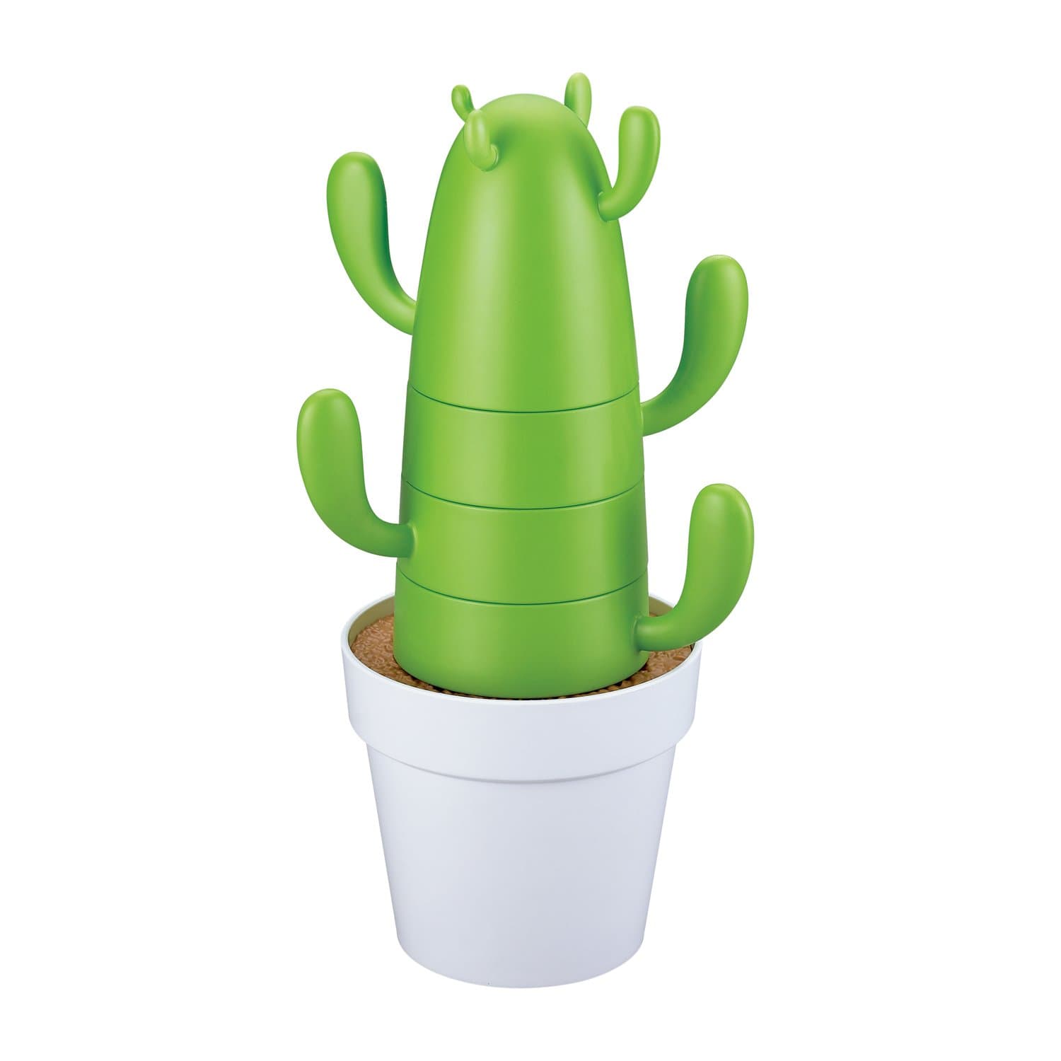 Stackable Cactus Plant Mugs Set for Coffee or Tea. Cute Southwestern Decor, White