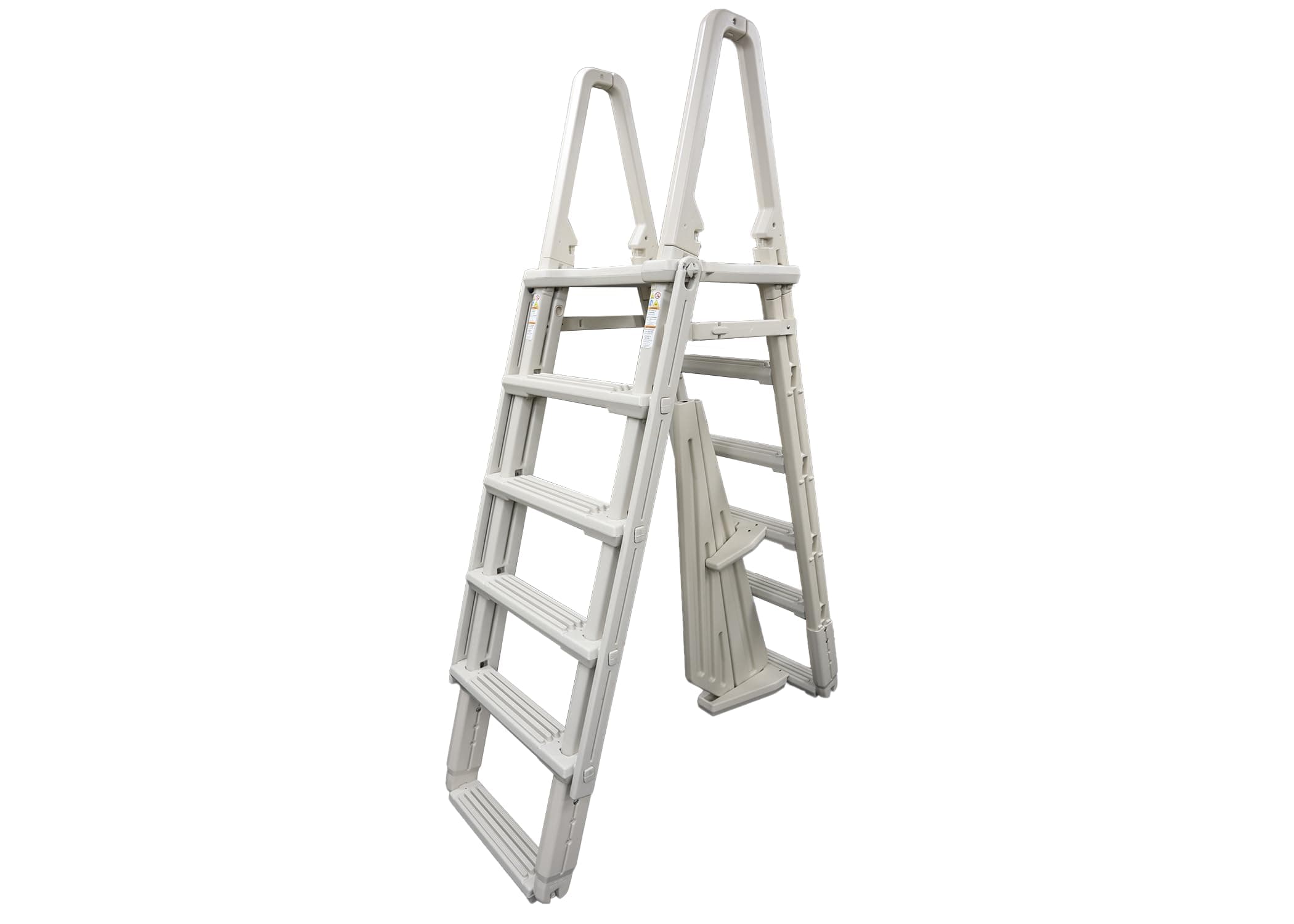 7100X Evolution 48" to 54" Adjustable A Frame Above Ground Swimming Pool Entry Ladder with Flip Up and Locking Section for Safety