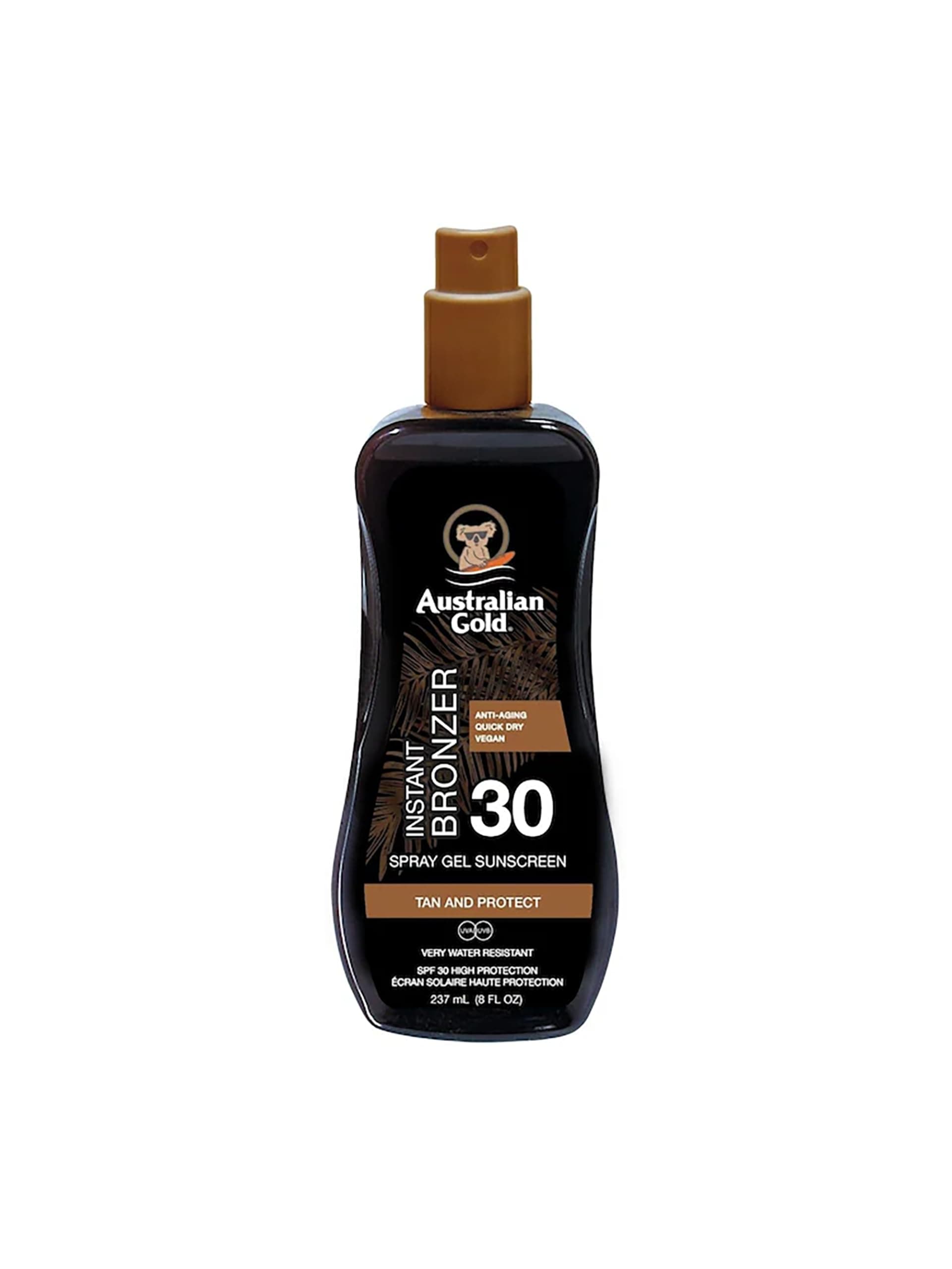 Australian Gold SPF 30 Spray Gel with Instant Bronzer 237ml