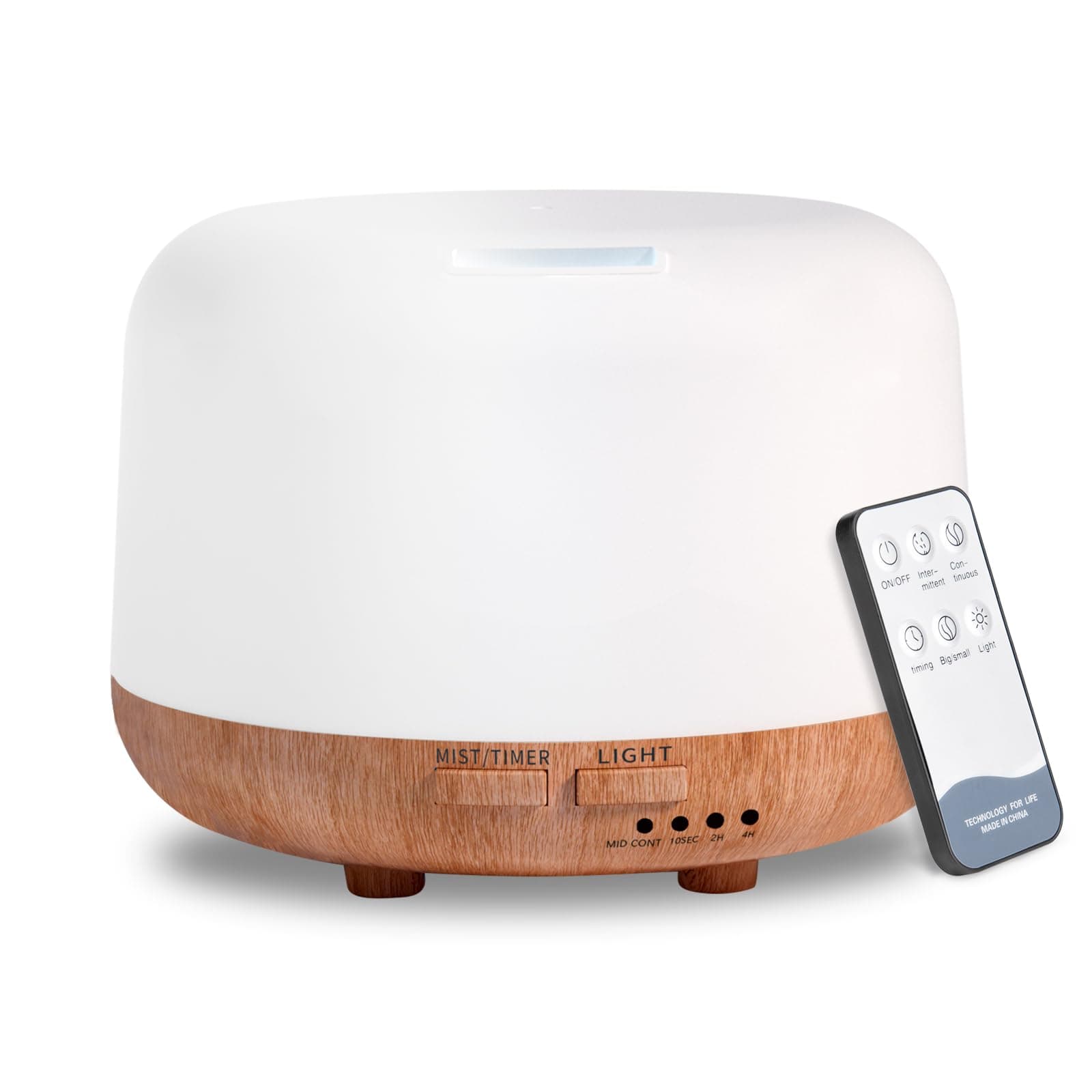 Essential Oil Diffuser Remote Control Aromatherapy Adjustable Mist Mode Water Out Automatic Shut-off 7 LED Light Colors for Bedroom, Office, Travel, Yoga, Spa, Baby, 300ml