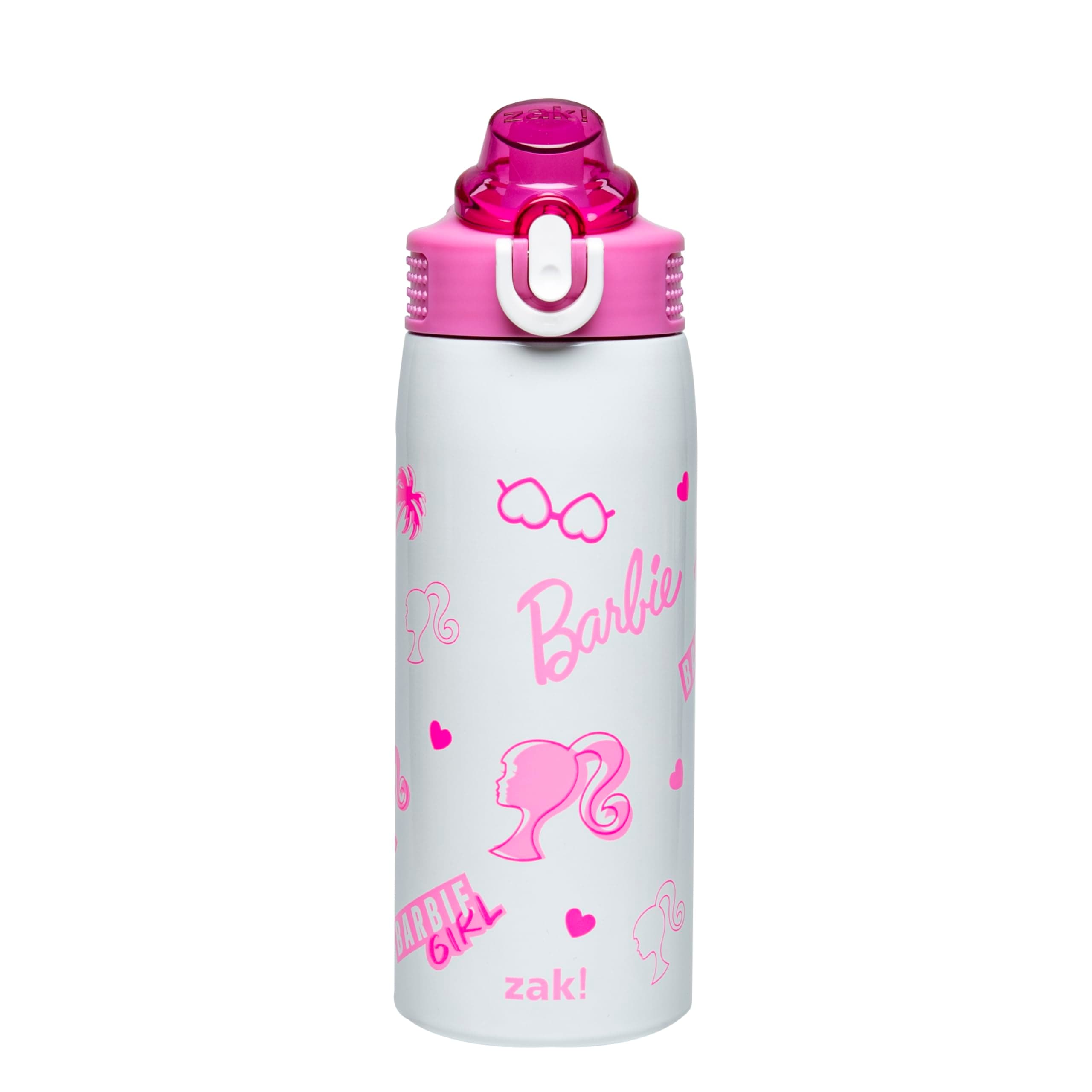 Barbie Sage Kids Water Bottle For School or Travel, 19oz Stainless Steel Water Bottle With Straw, Handle, and Leak-Proof, Pop-Up Spout Cover (Barbie)