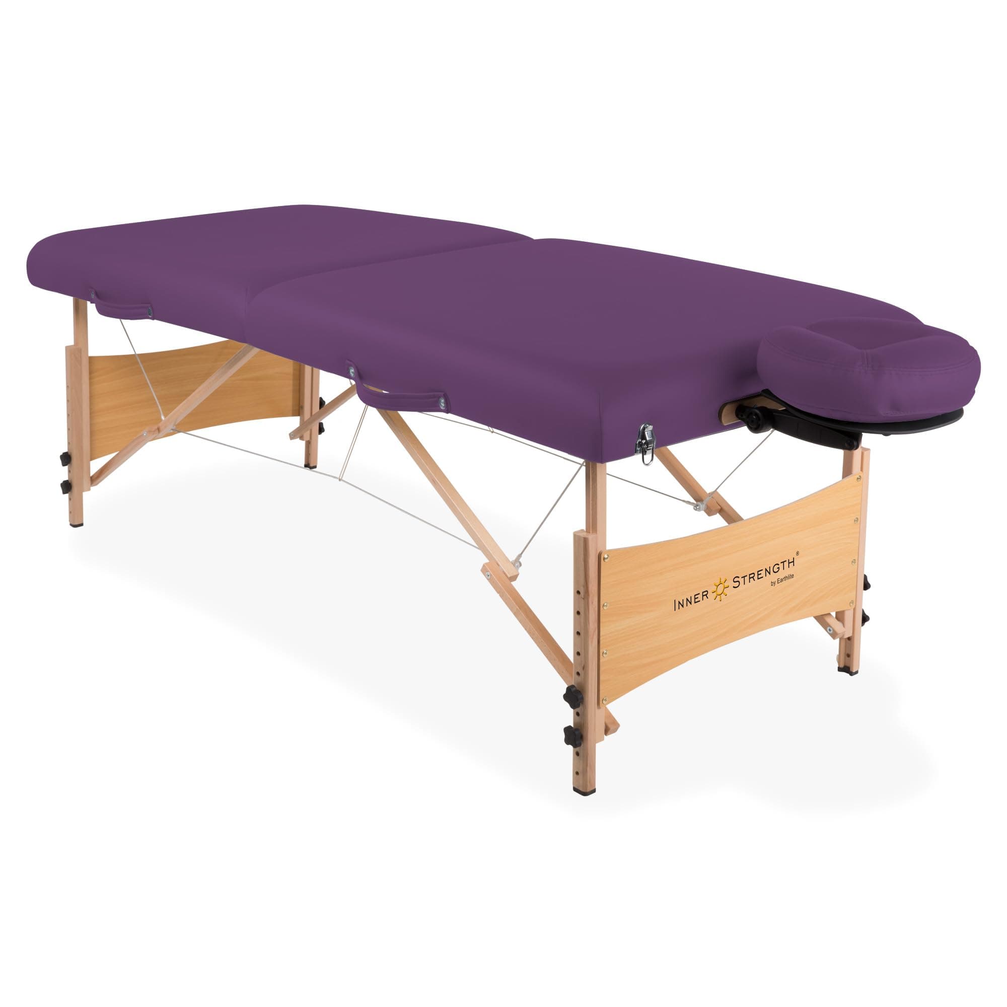 Inner Strength Portable Massage Table Package Element – Incl. Deluxe Adjustable Face Cradle, Face Pillow & Carrying Case, Purple