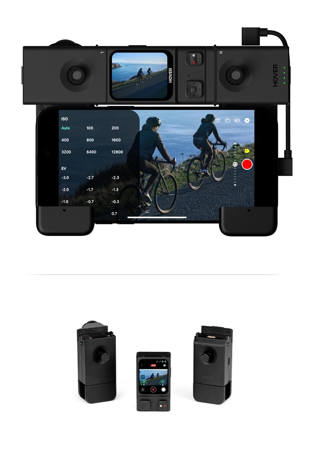 HOVERAir Beacon & Joystick Set – Lightweight Motion Controller with Real-Time Display and Safe Flight Features for Cycling, Travel, and Outdoor Filming