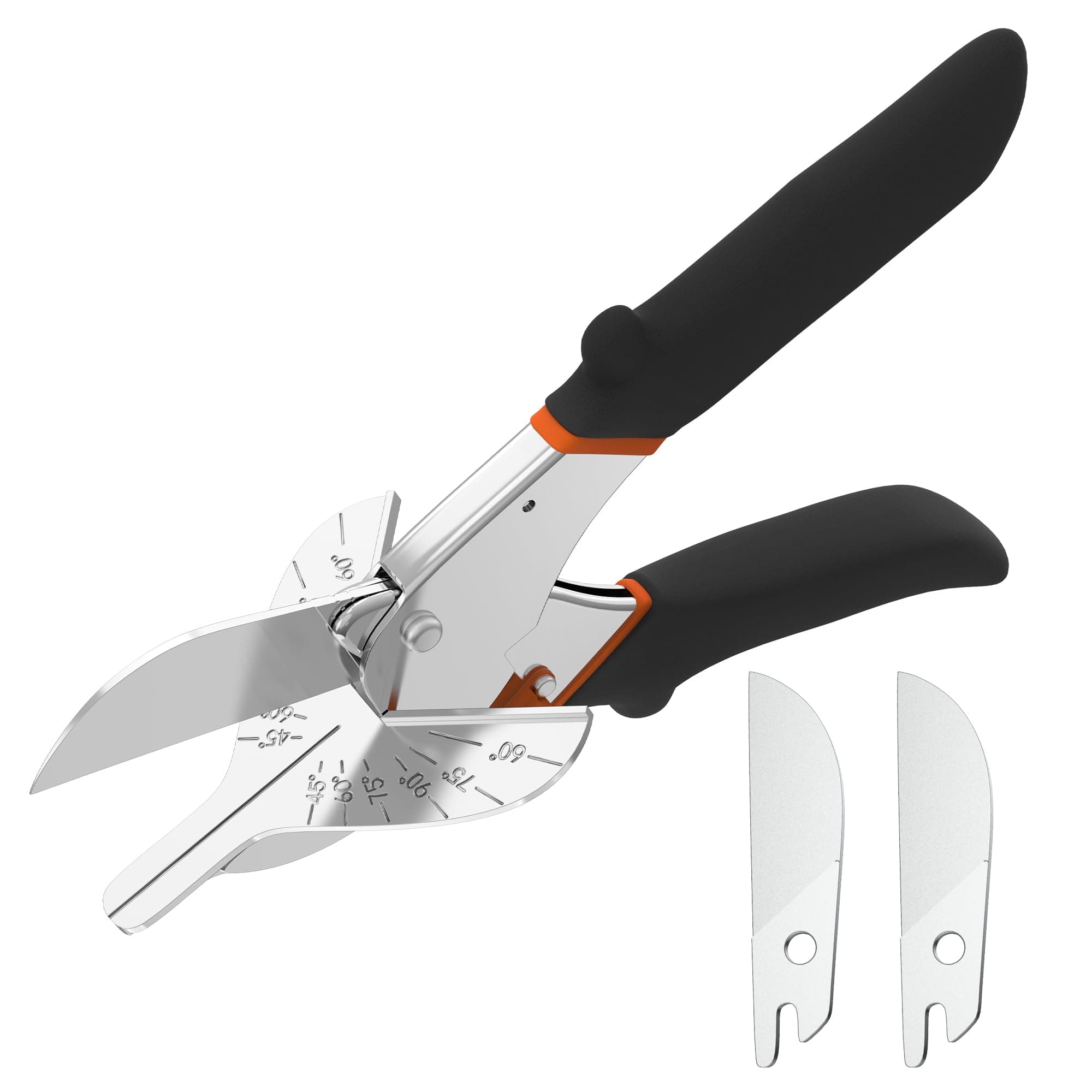 GARTOL Miter Shears, 45°-135° Adjustable Multi-Angle Cutter for Molding, Trim & Quarter Round – Precision Hand Tool for PVC & Soft Wood – Includes 2 Replacement Blades