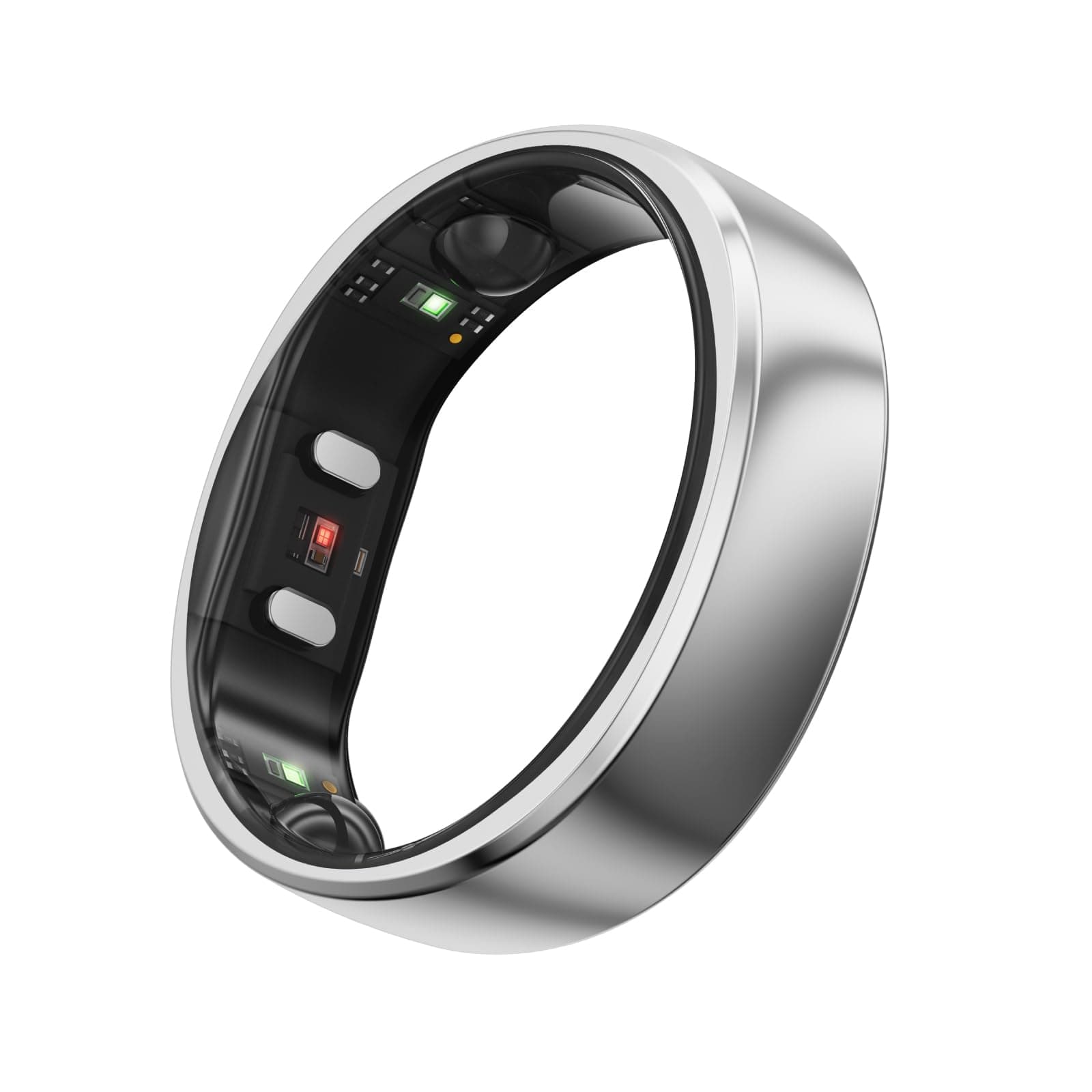 RingConn Gen 2 Smart Ring - No App Subscription, Size Checking First with Sizing Kit, 12 Days of Battery, Heart Rate, Sleep, Stress, Fitness Tracker, Compatible with Android and IOS (Silver, Size 14)