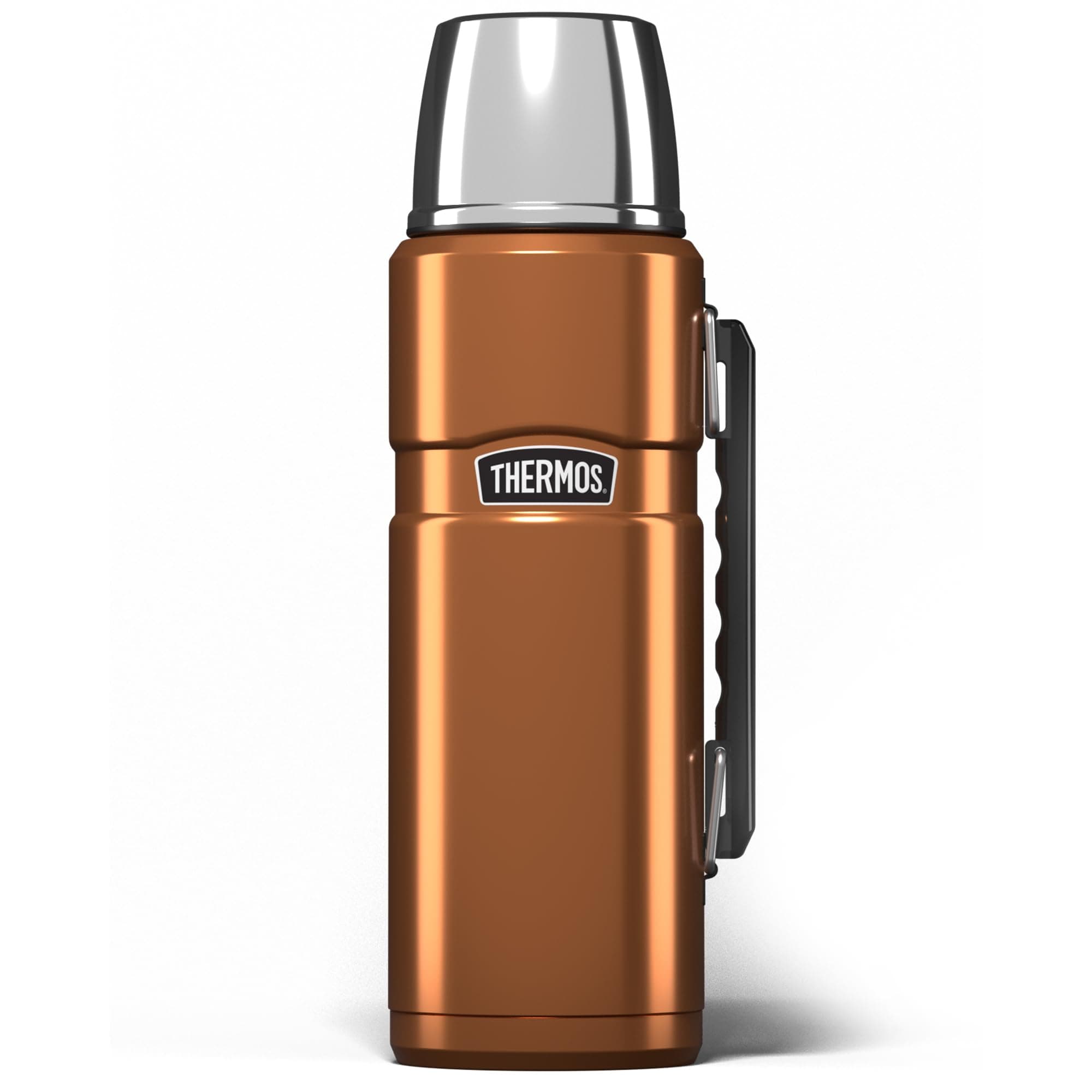 Stainless King Copper Travel Flask (1.2L) - Premium Leak Proof Insulated Tea & Coffee Flask for Hot & Cold Drinks, Built-in Cup, Twist-Pour Stopper, BPA-Free, Durable Steel