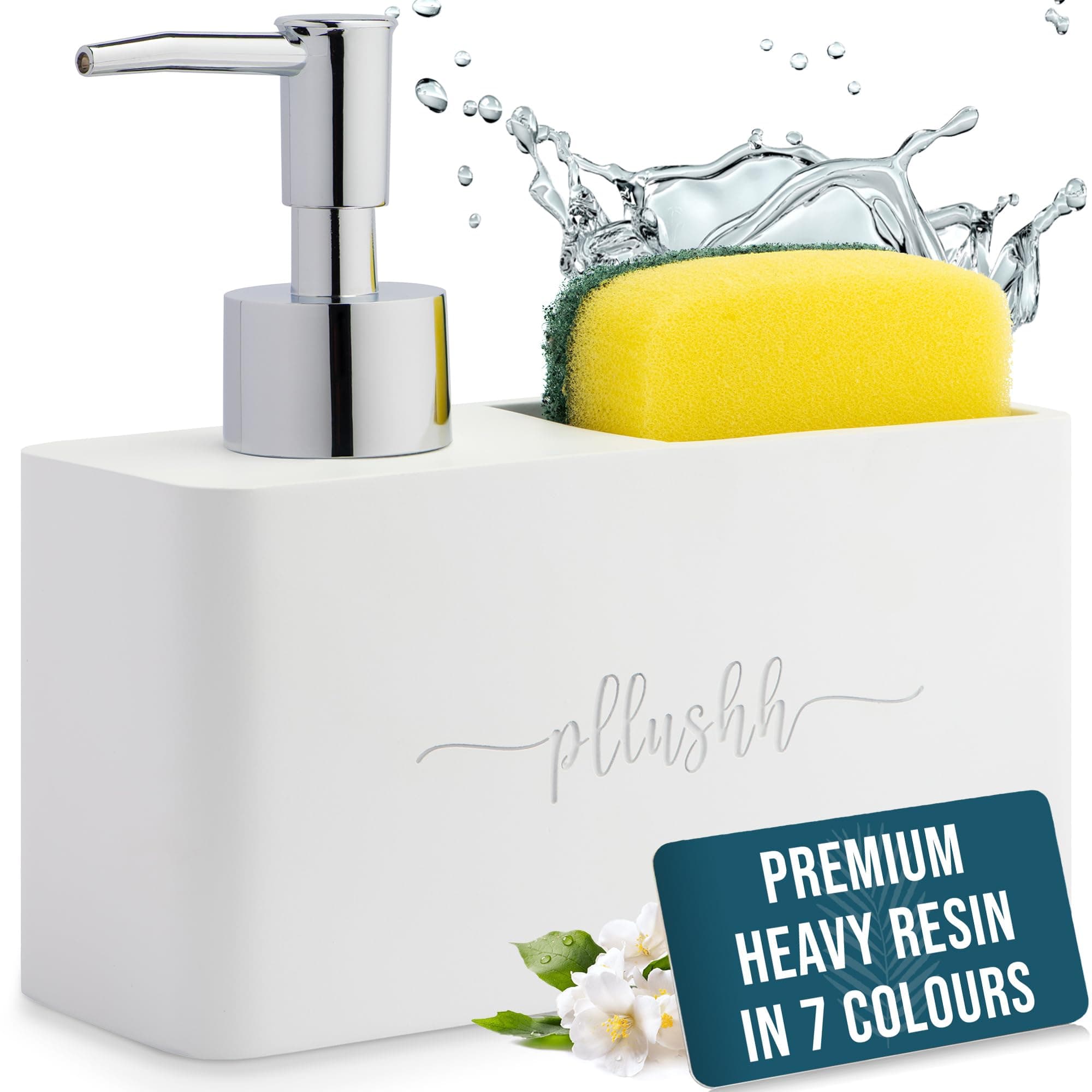 - Dishwasher Liquid Dispenser Kitchen Sink Caddy (White) - Sink Organiser in Washbasin, Kitchen Liquid Soap Dispenser, Dishwasher Dispenser, Accessories Items for New House Essentials