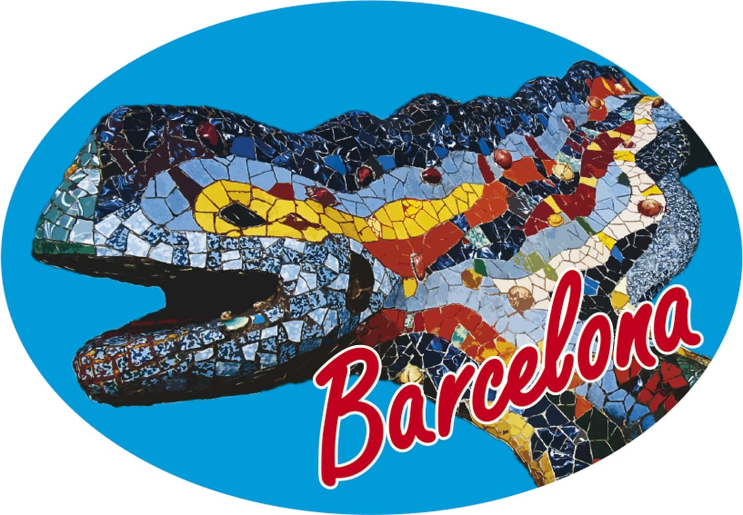 Sticker Oval Dragon Barcelona