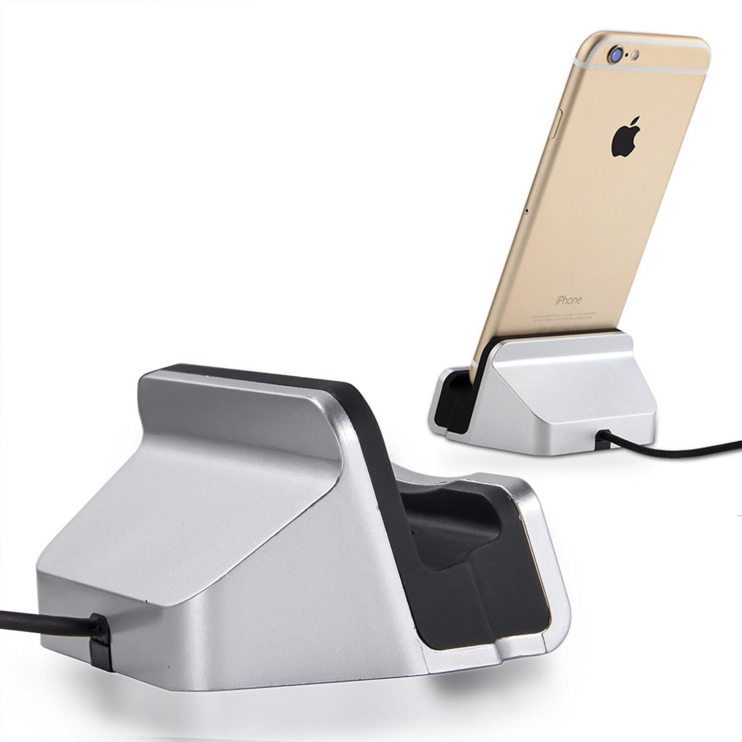 Micro USB Charger Docking Station and Sync Dock with Lightning Cable Connector for iPhone 5 / 5S / 5c iPhone 6 / 6 Plus iPod touch 5