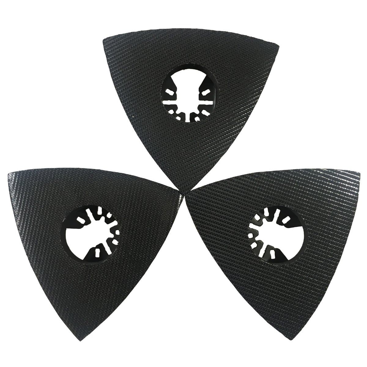 3 Pcs 3-1/8 Inch 80mm Triangular Hook & Loop Oscillating Multi Tool Sanding Pads No.XG5508