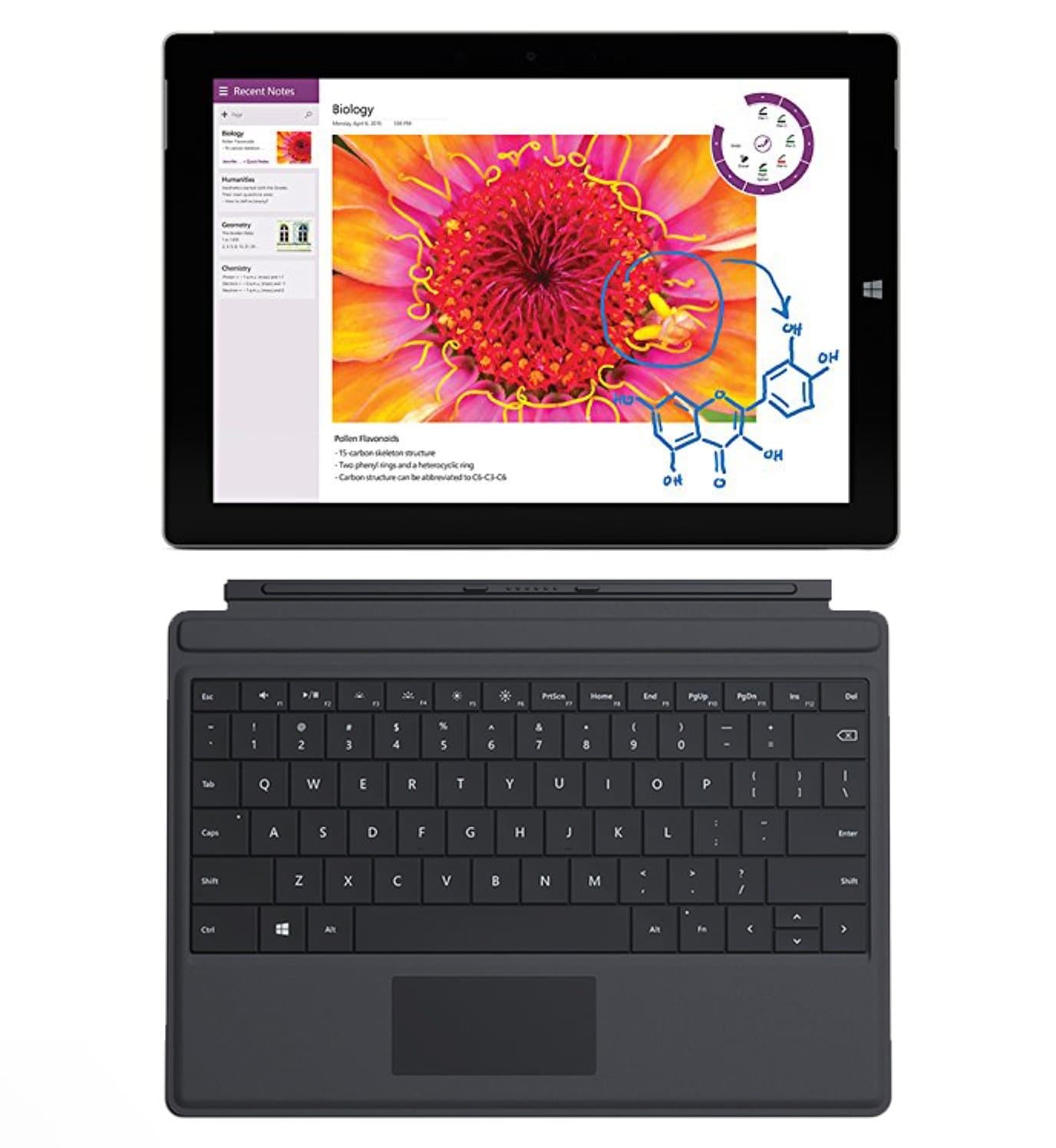 Microsoft Surface 3 10.8in Touchscreen 4 GB Memory 128 GB SSD WiFi + 4G LTE Tablet Bundle GL4-00009 (Tablet + Type Cover) (Renewed)