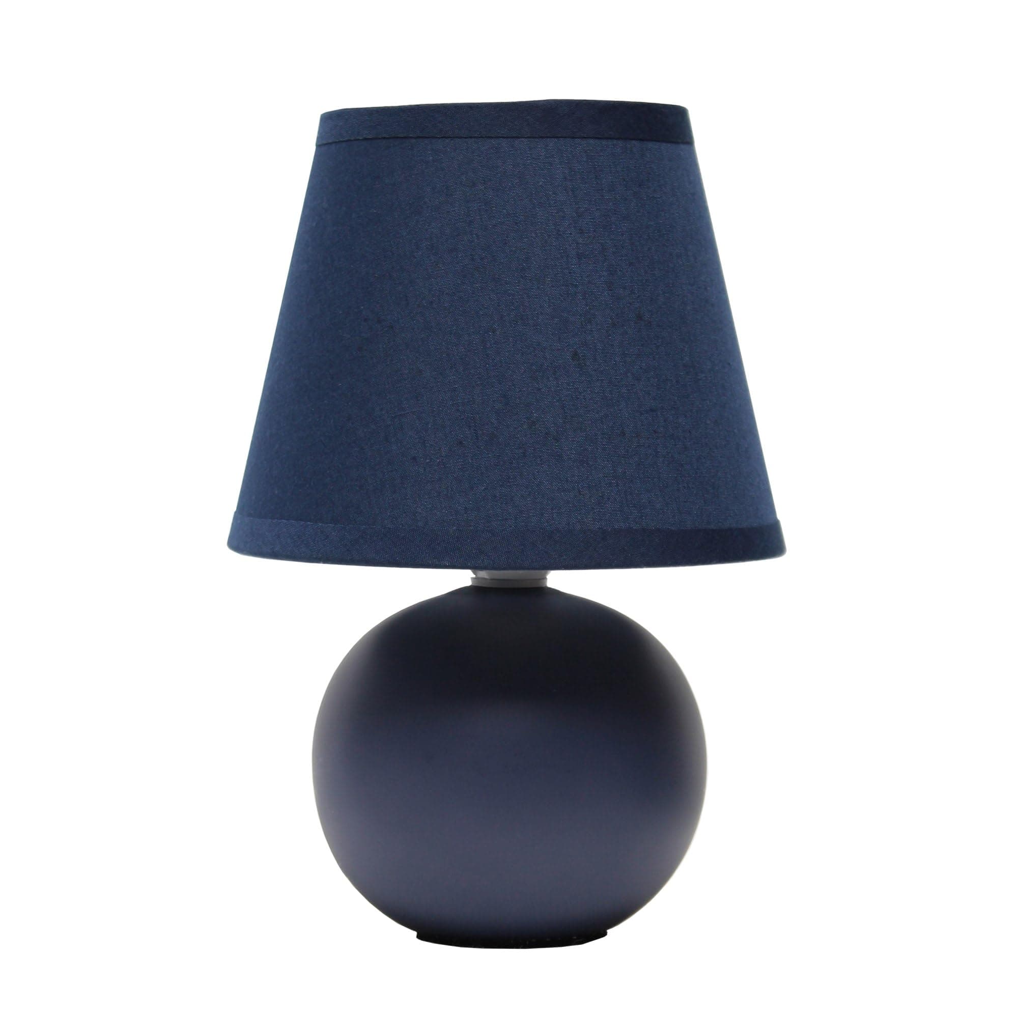 Simple Designs Home Mini Ceramic Globe Table Lamp, Blue