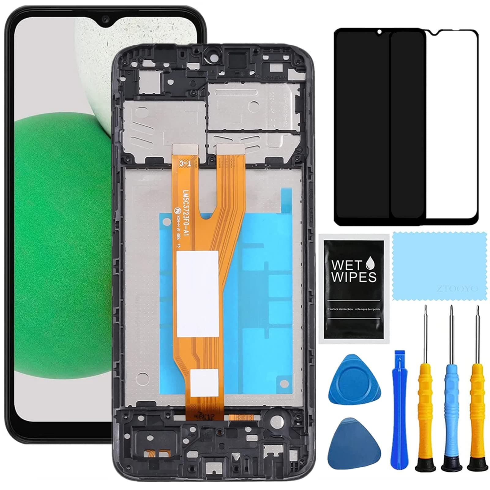 for Samsung Galaxy A03 Core Screen Replacement with Frame for Samsung A03 CORE a032 Screen Replacement A032M/DS A032F/DS LCD Display digitizer Touch Screen Assembly with Repair Part Tools 6.5 inch