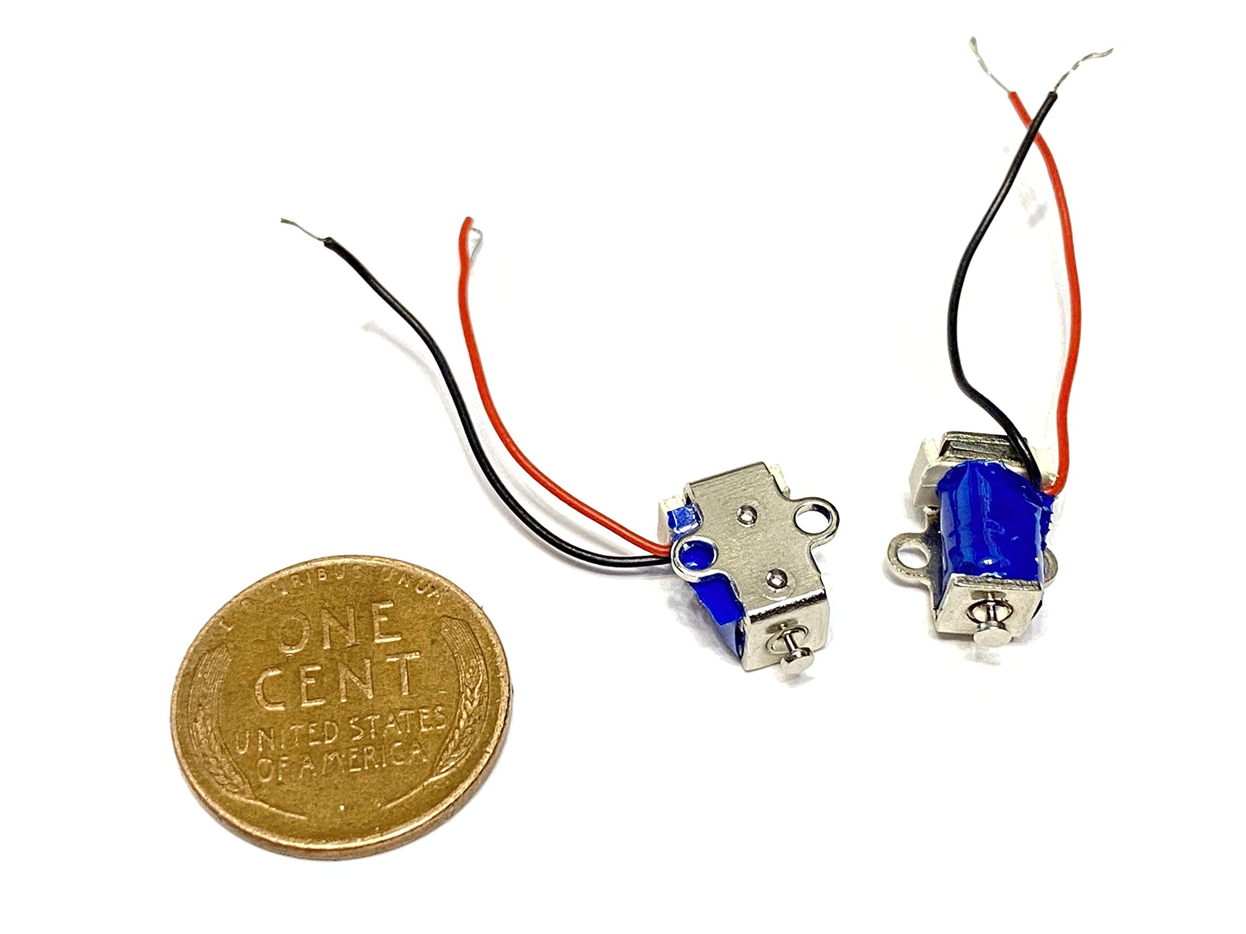 2 Pieces Linear tiny Miniature Solenoid Suction 2x Pull Micro Pneumatic push c21