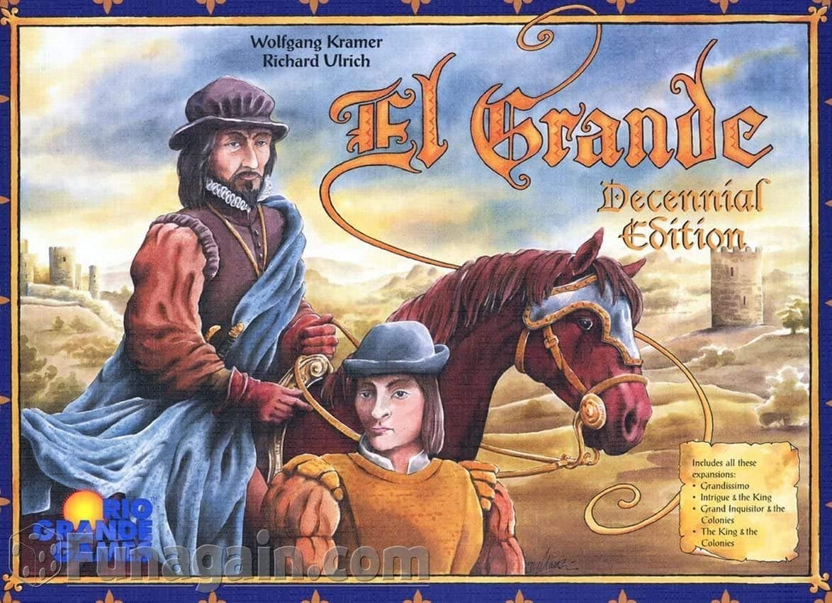 Rio Grande Games El Grande Board Game Decennial Edition, 2-5 Players