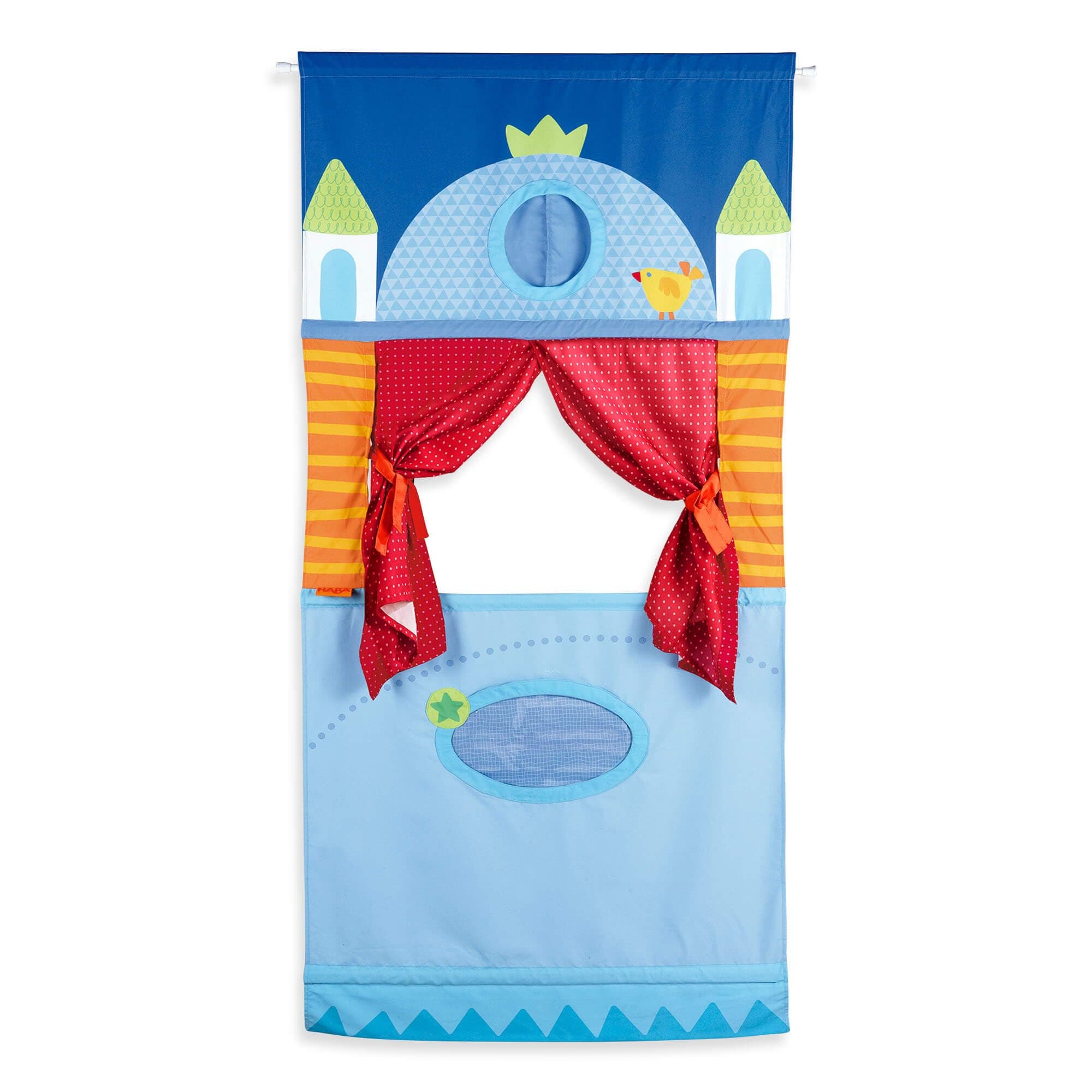 Doorway Puppet Theater - Space Saver with Adjustable Rod: Ideal for Pretend Play, Hand Puppets, Educational Kids Activities, & Toys for Toddlers 3 Years and Up