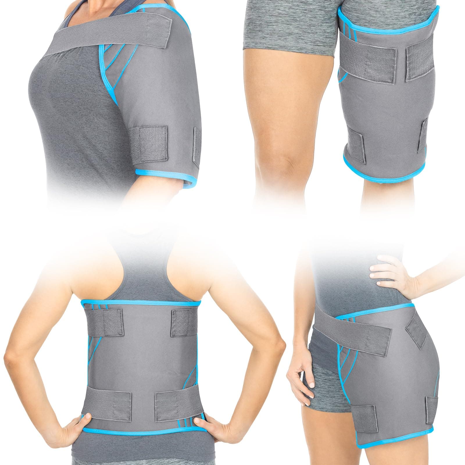 Arctic Flex Ice Pack Reusable Cold Or Hot Gel Wrap For Injuries Xl Flexible Soft For Back Knee Shoulder Ankle Back And Elbow Long Lasting Multi Purpose Compress Therapy For Legs Large Gray