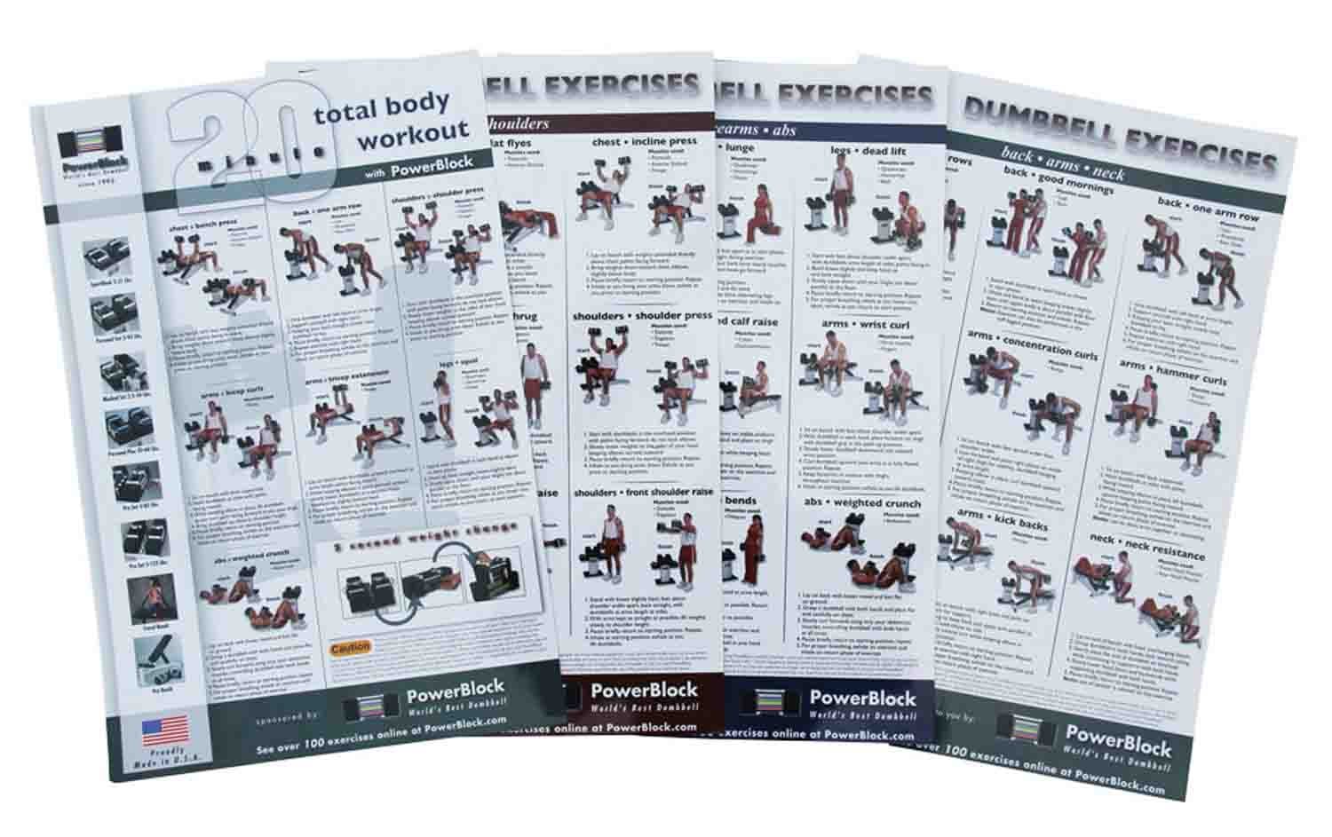 PowerBlock Exercise Poster 3-Pack