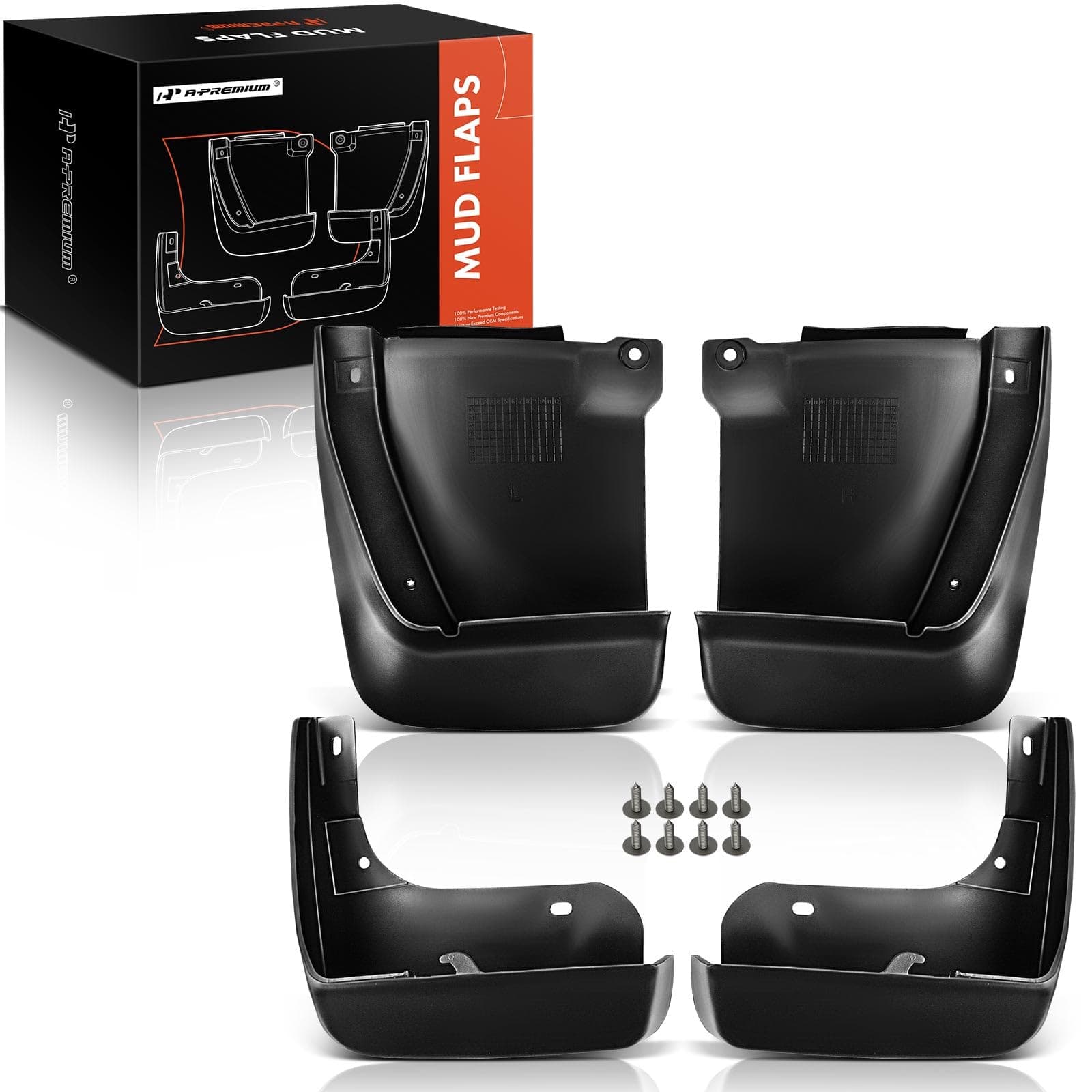 Set of 4PCS Mud Flaps Splash Guards Mudguards Mudflaps with Hardware Accessories Compatible with Honda Accord 2003-2007, Sedan Only, Front and Rear (Driver & Passenger Side)