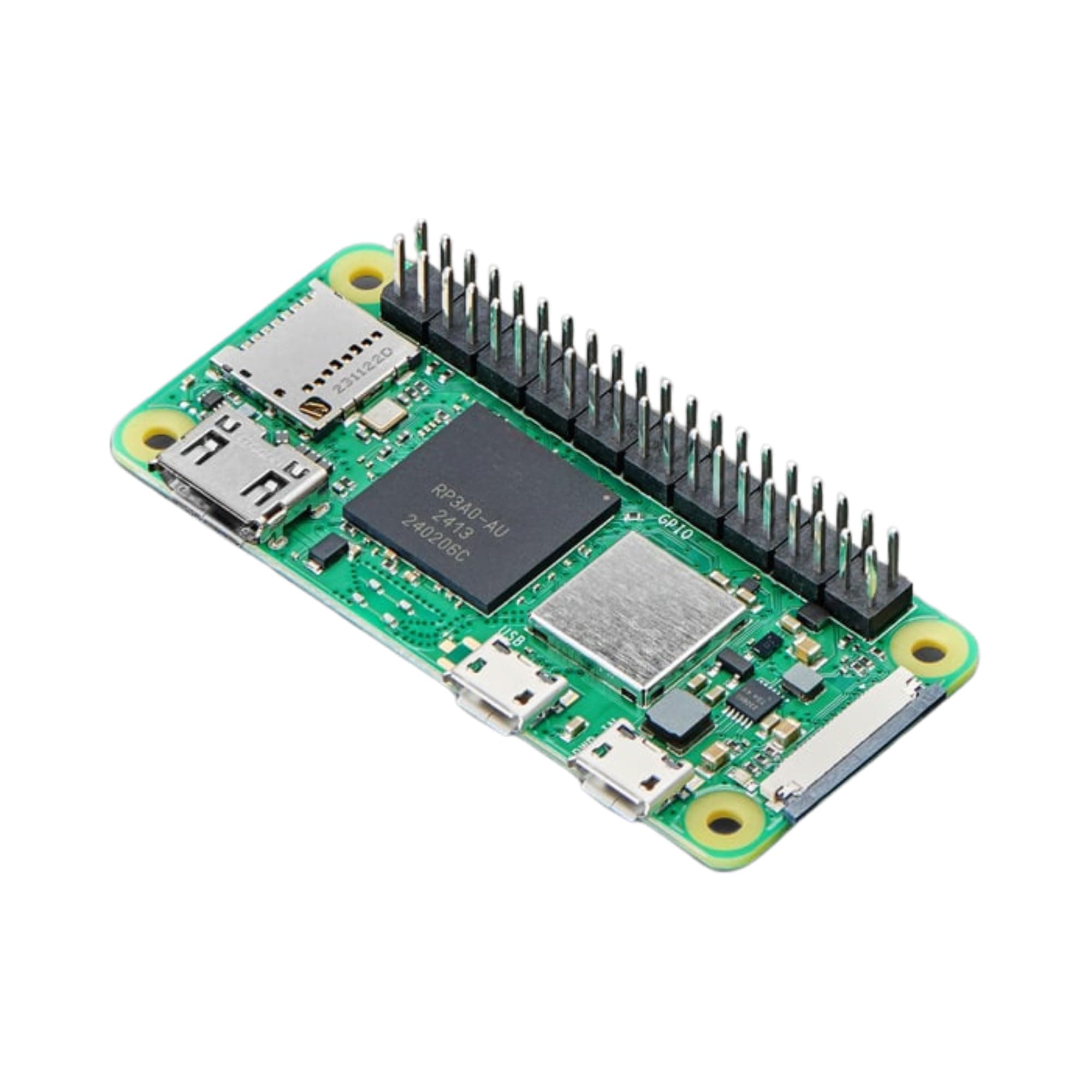 Raspberry Pi Zero 2 WH - Pre Soldered Header, Quad-Core 1GHz CPU, 512MB RAM, Wi-Fi & Bluetooth, Mini HDMI, 40 GPIO, CSI Camera Port - SC0721