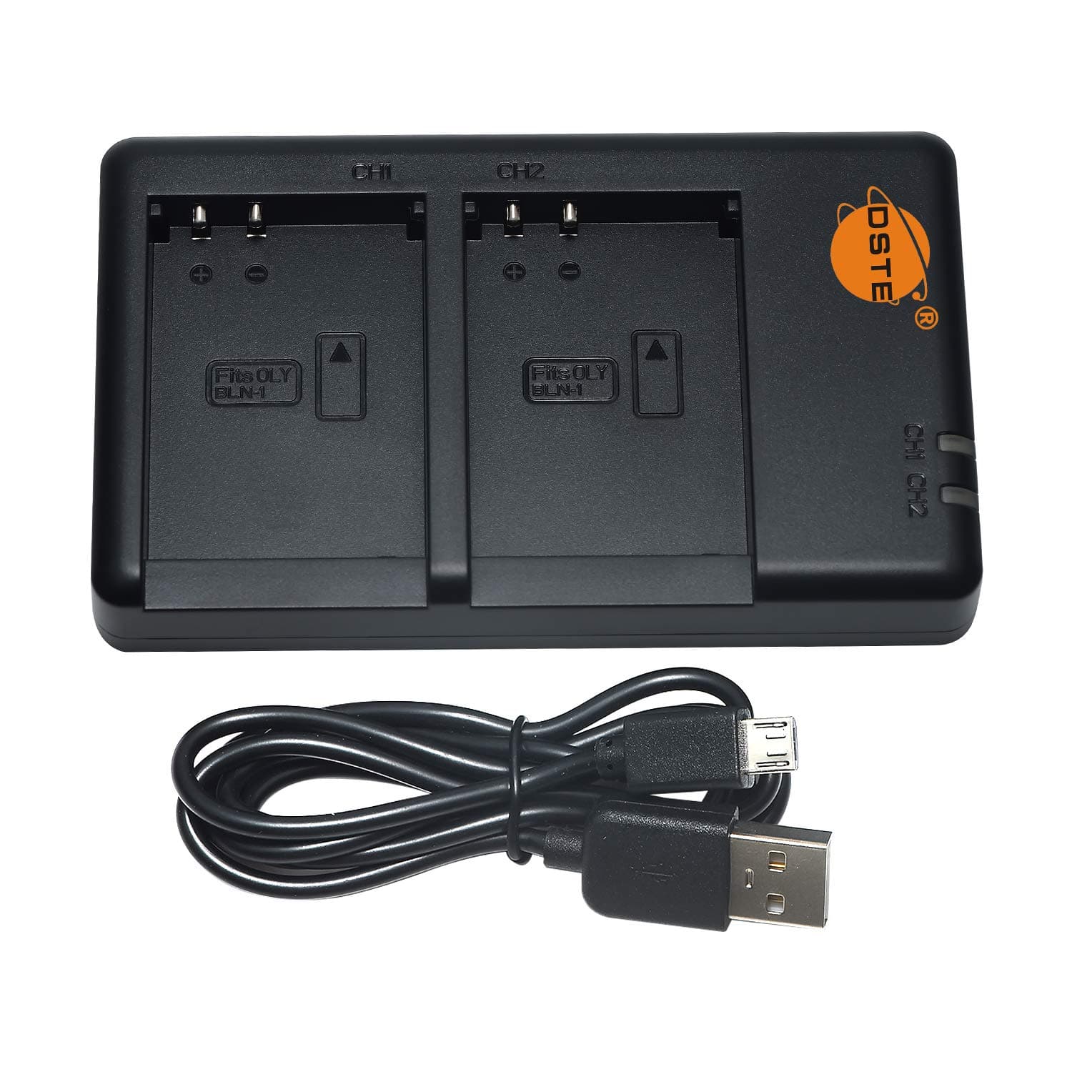 Replacement for Rapid Dual Battery Charger with Micro USB Cable Compatible Olympus BLN-1 BLN1 Battery