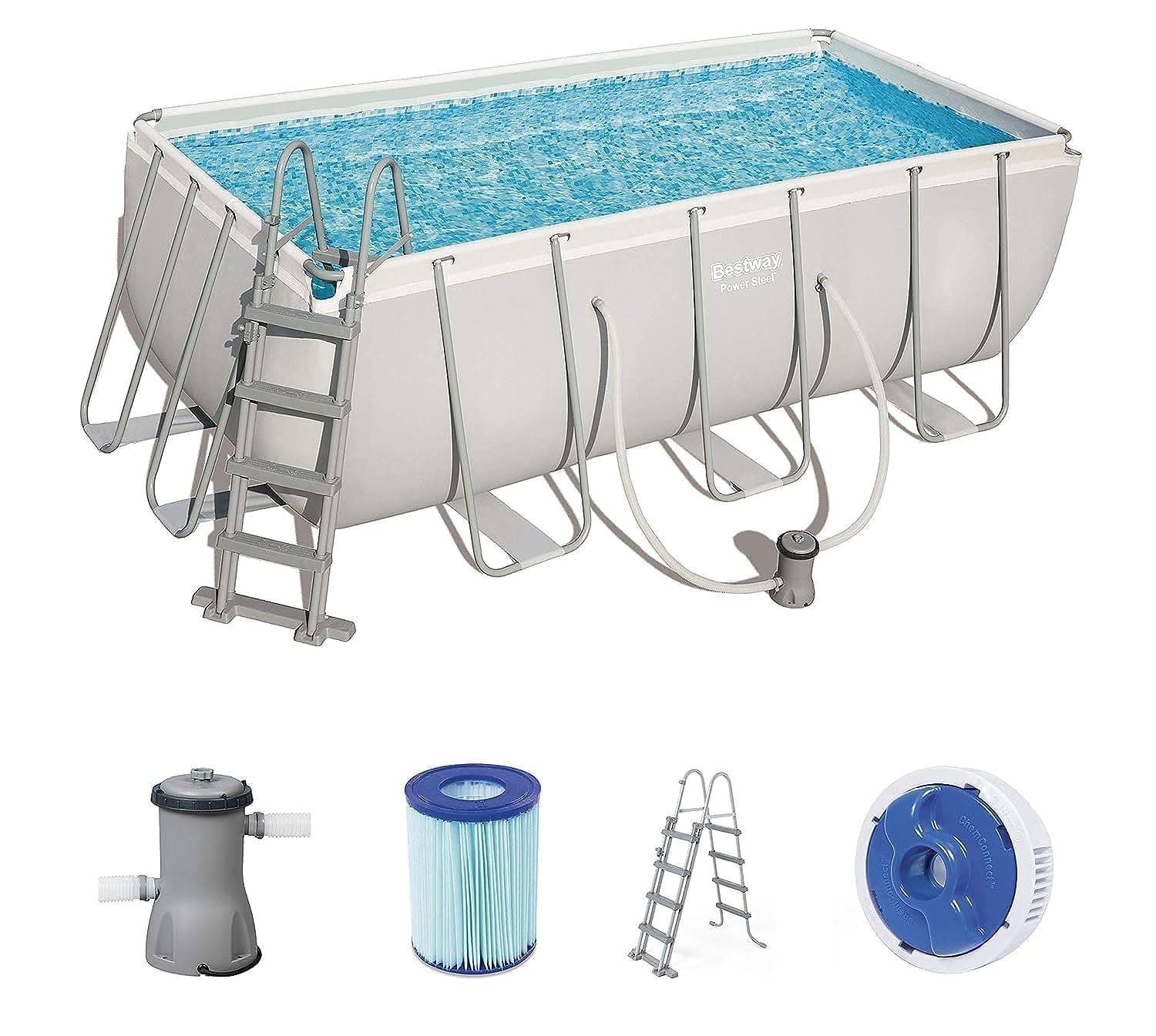 Bestway Power Steel Rectangular Swimming Pool,56456