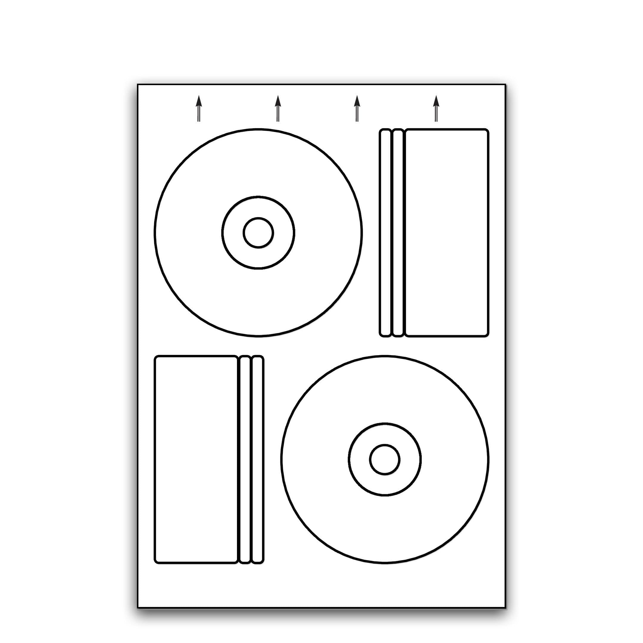 Multi Purpose White Permanent 118mm Pressit Compatible Cd/DVD Labels - 25 Sheets 118mm x Diameter