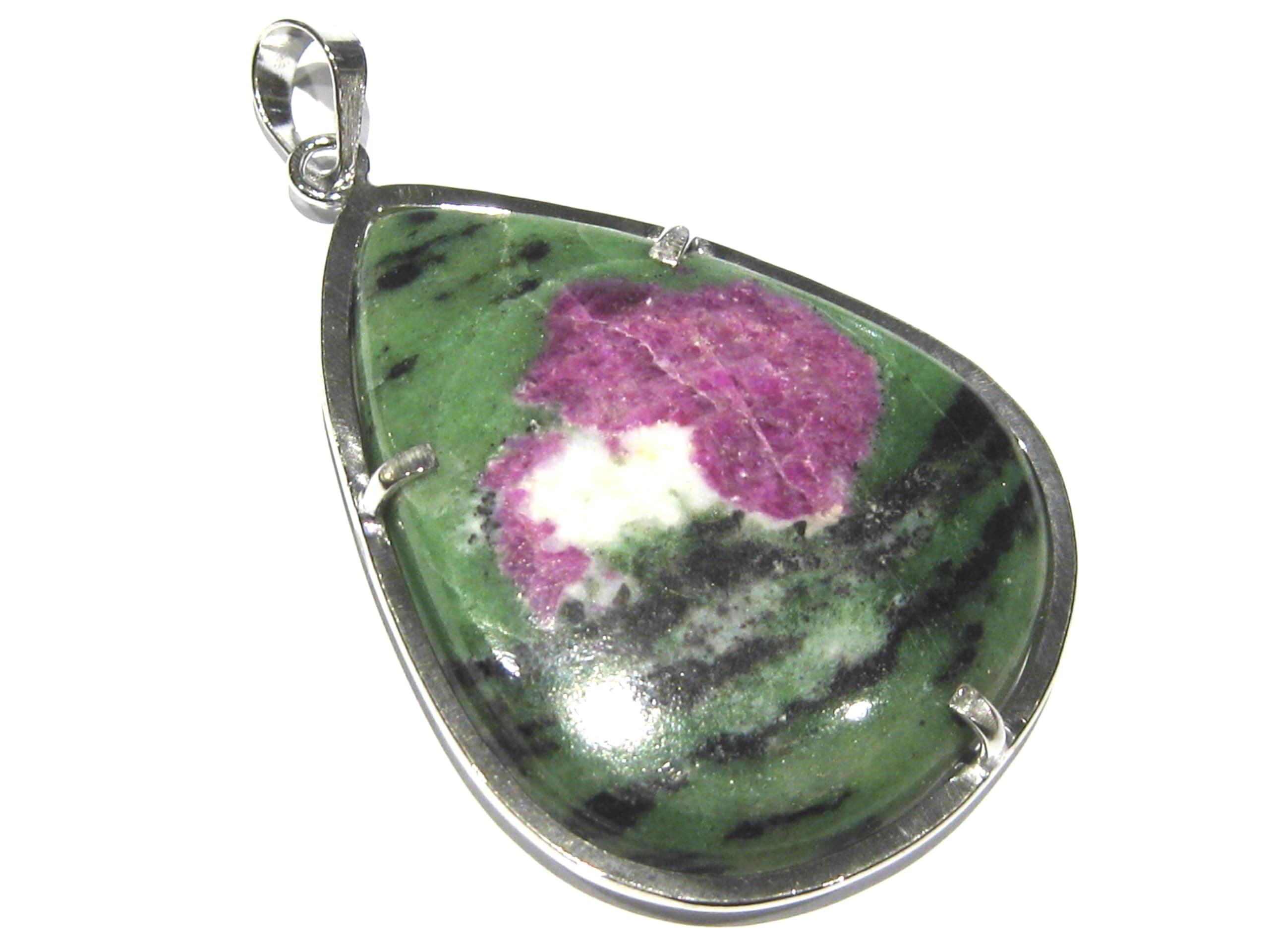 zoisite ruby pendant silver 925%