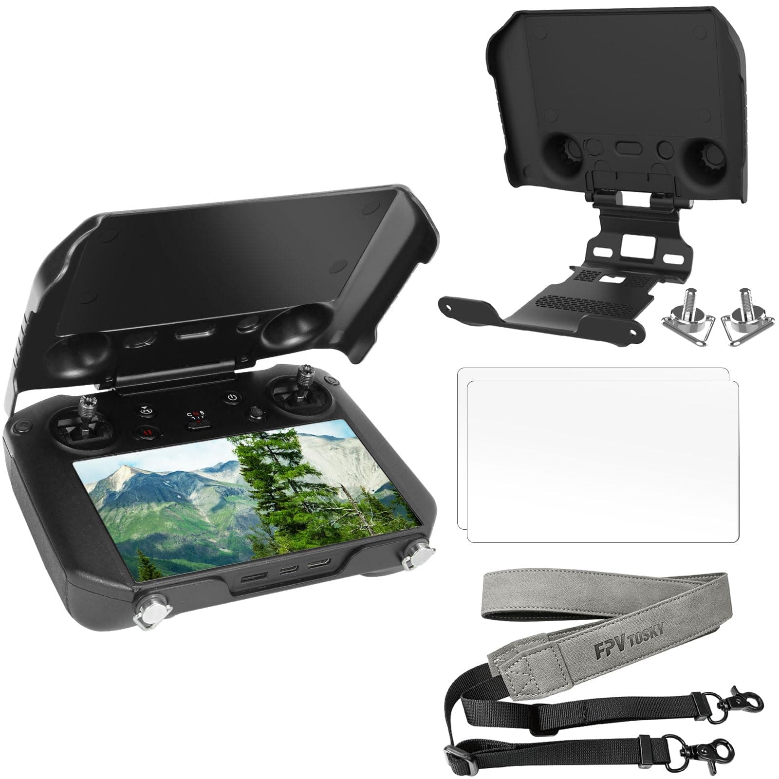 RC Pro Controller Protector Kit for DJI Mavic 3 Accessories, Kit includes RC Pro Sun Hood Cover, RC Pro Lanyard, RC Pro Screen Protector Accessories