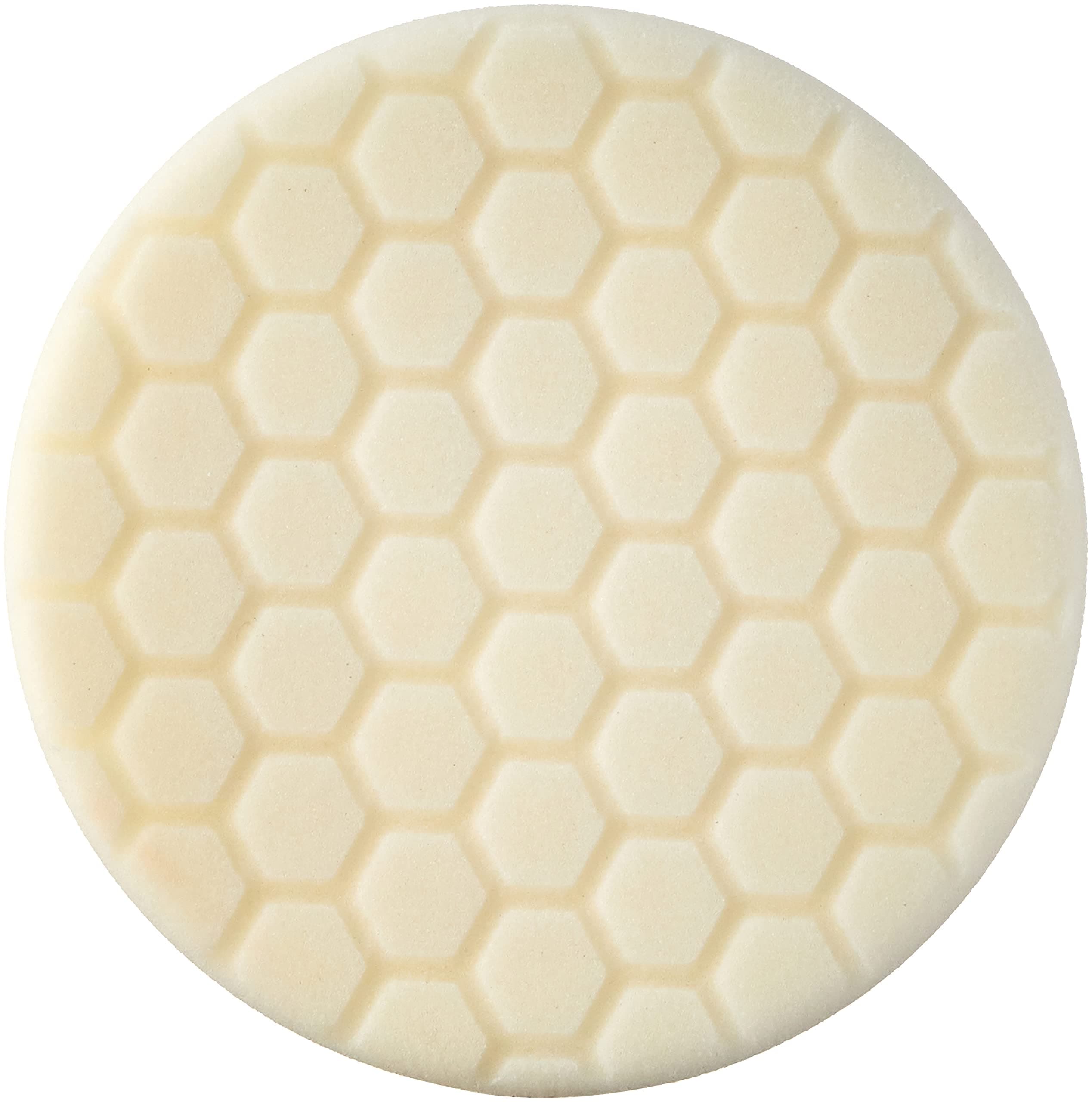 Chemical Guys BUFX_104_HEX6 Hex-Logic Light-Medium Polishing Pad, White (6.5 Inch Pad Made for 6 Inch Backing Plates), Gray, 1 Pad Included