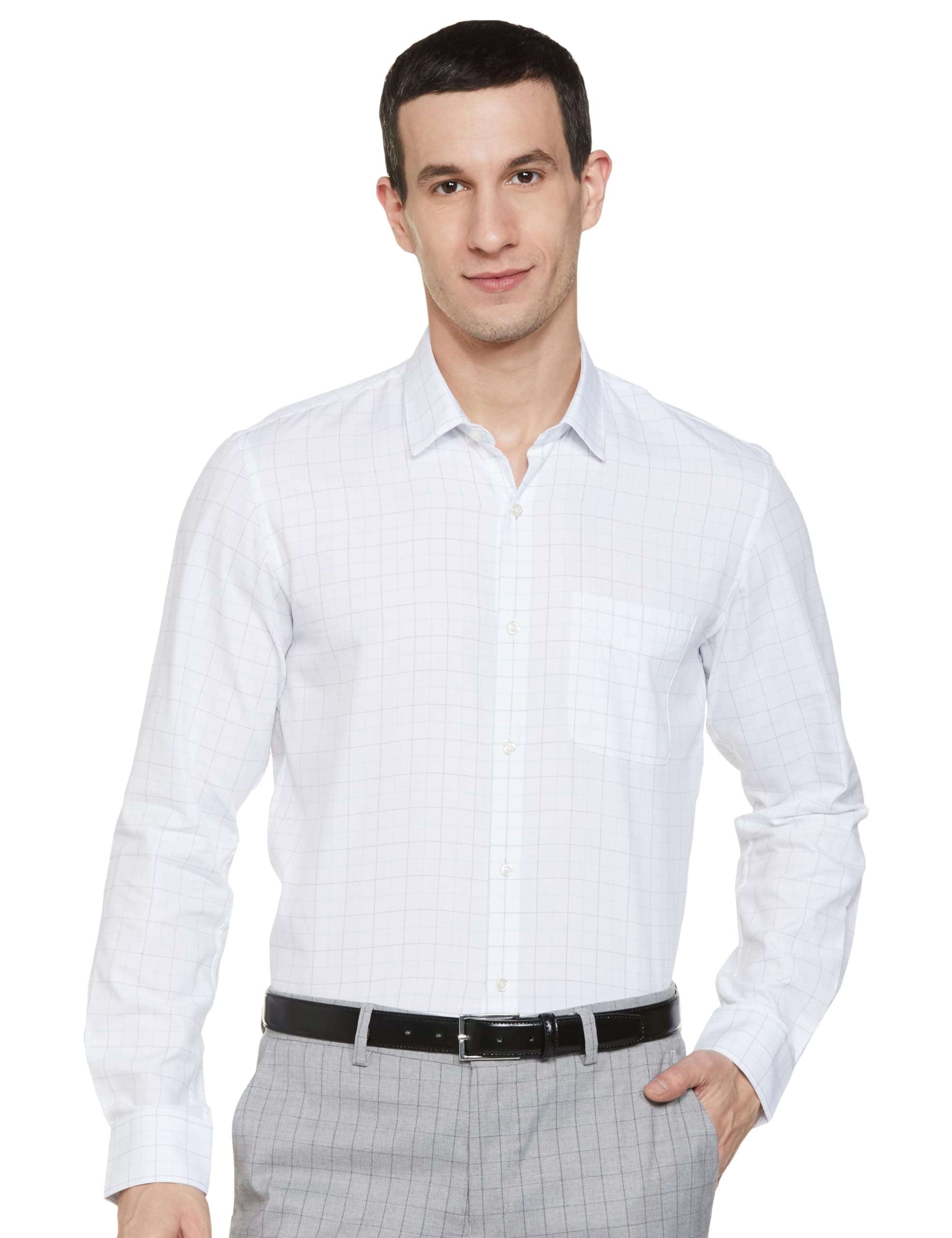Peter EnglandMen Polycotton Solid Slim Fit Shirt