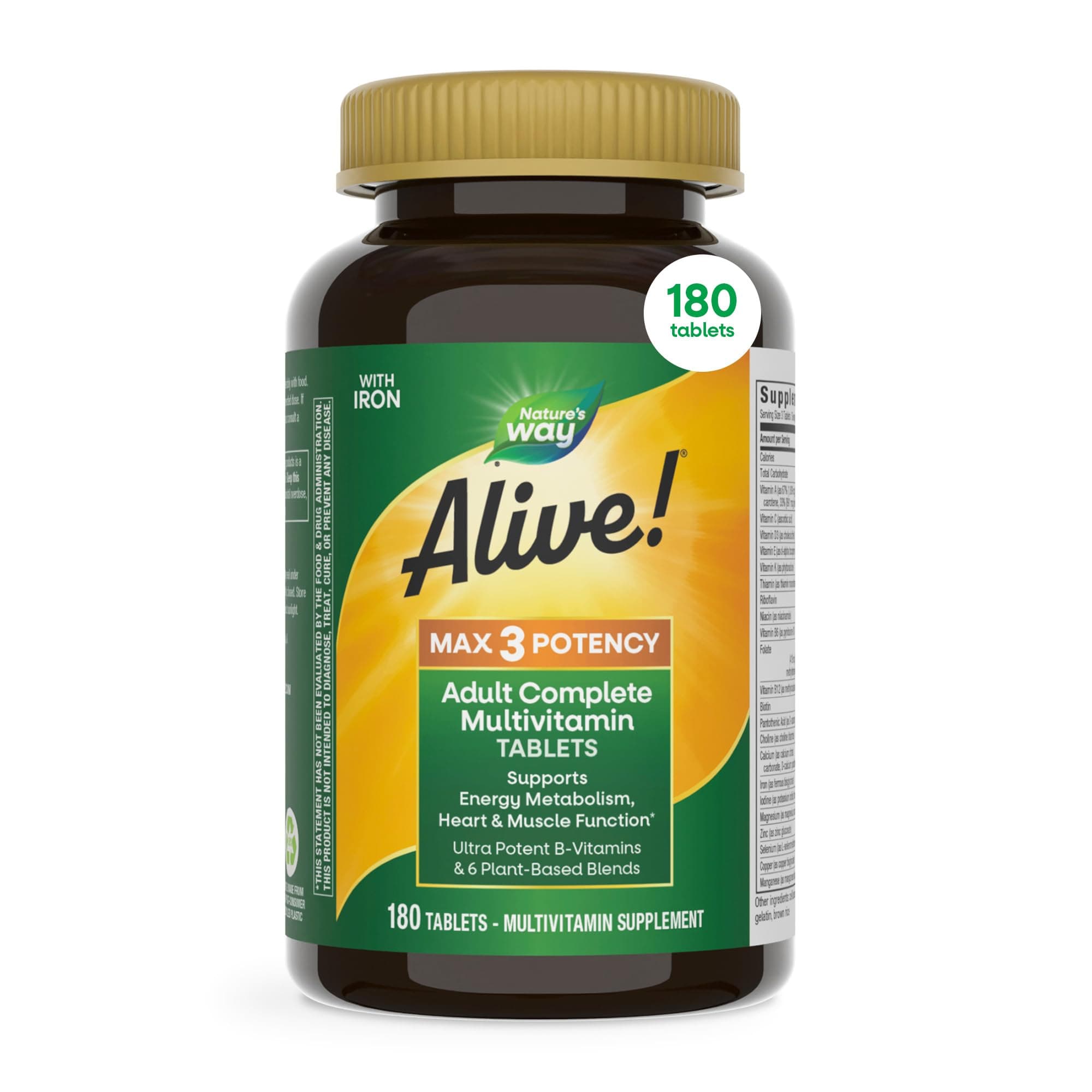 Alive! Max3 Potency Multivitamin with Iron