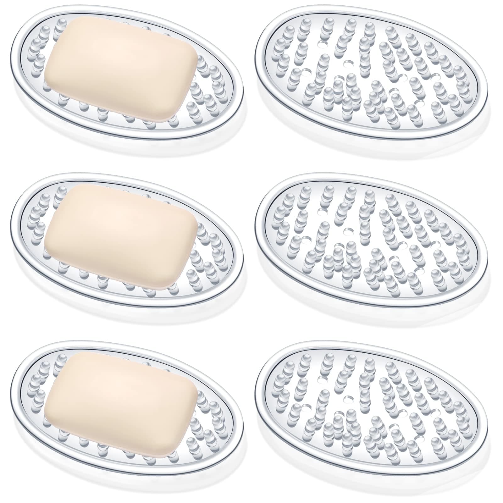 2 Pcs Plastic Soap Holder