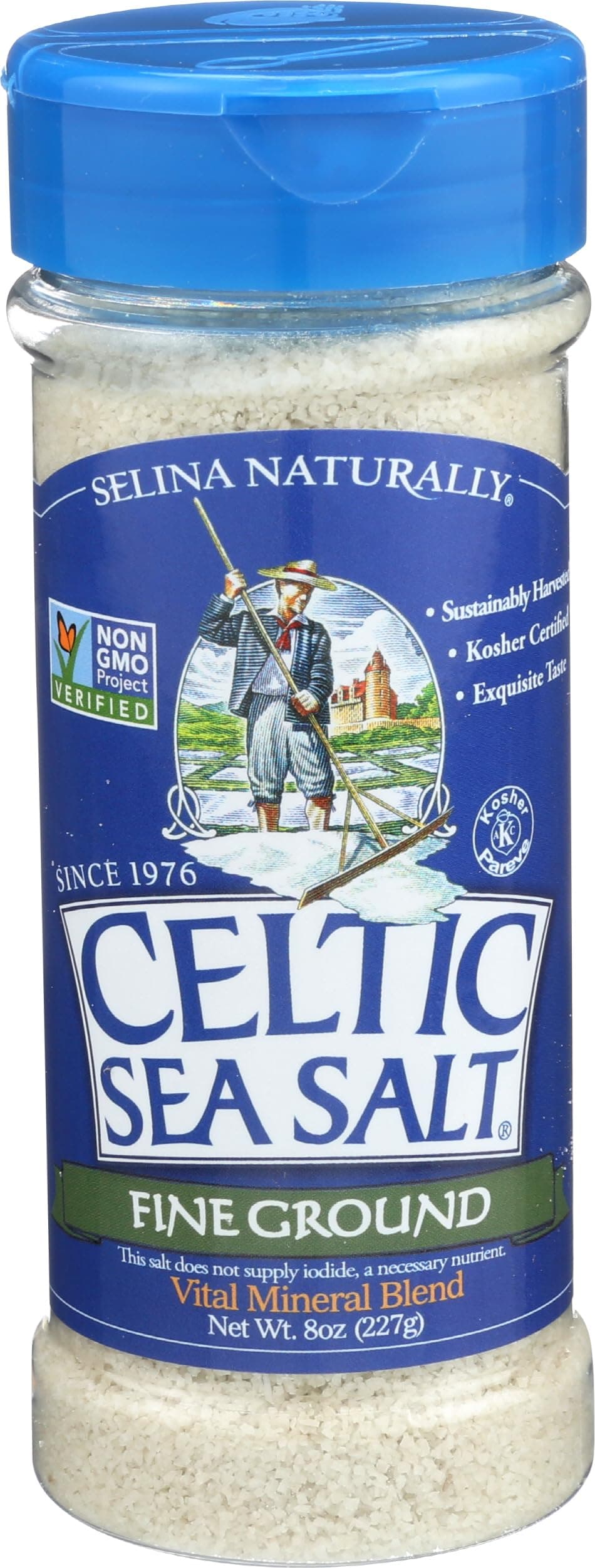 Celtic Sea Salt, Fine Ground Shaker, 8 oz