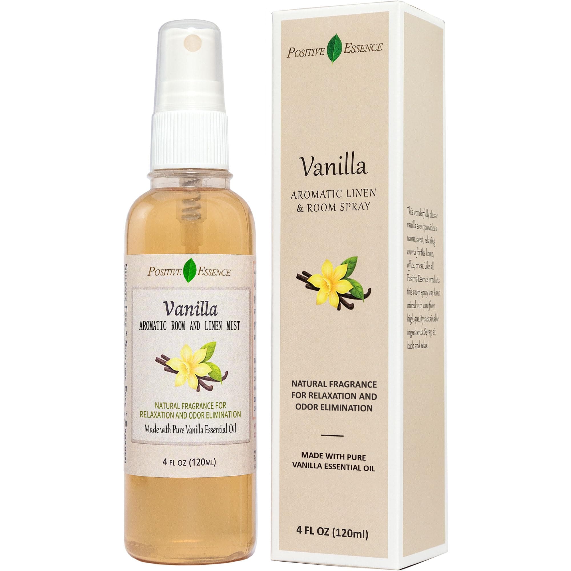Vanilla Room and Pillow Spray, Natural Room Home Fragrance made with Pure Vanilla Essential Oil, Bathroom Air Freshener and Fabric Spray