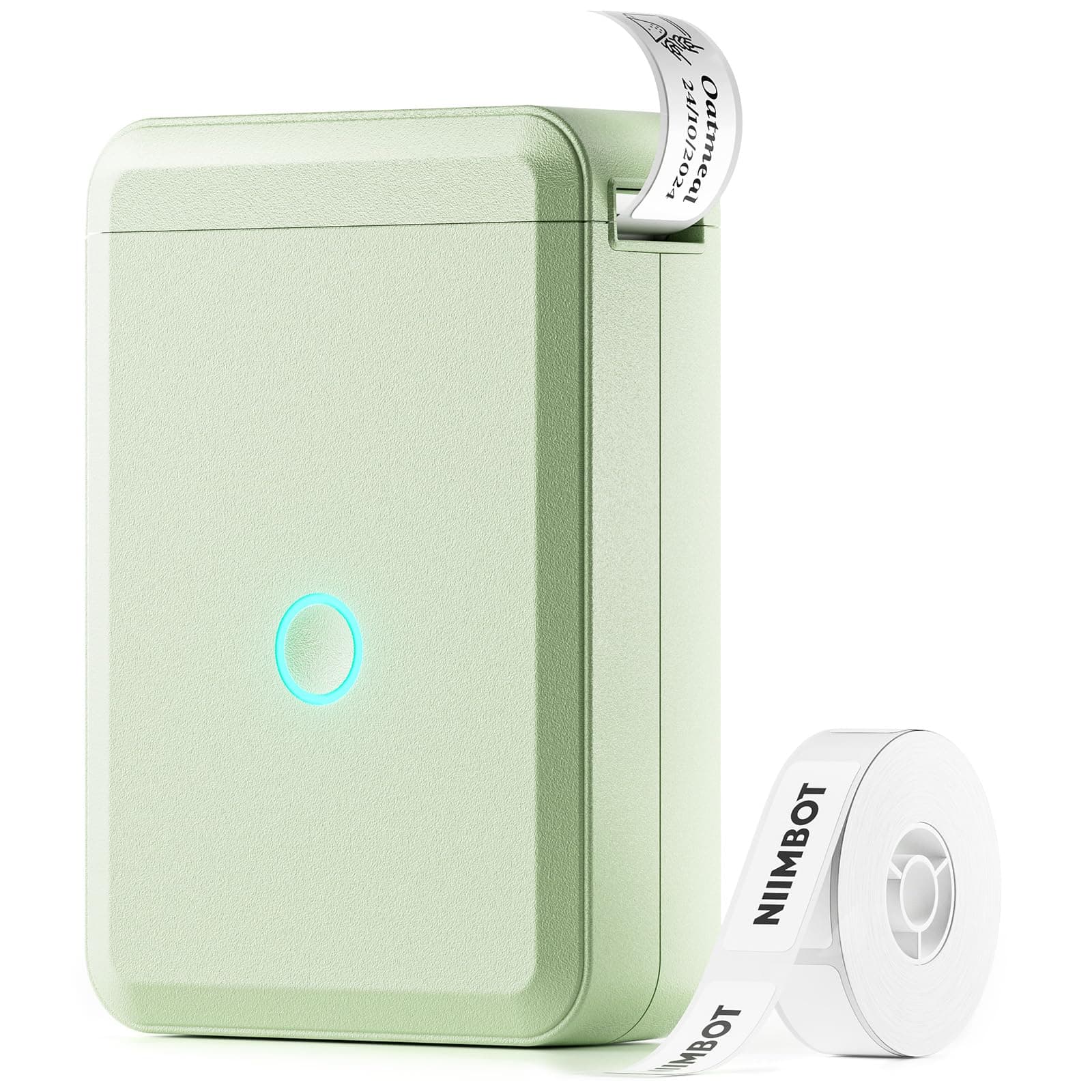 NIIMBOT Label Maker Machine D110 Label Printer Portable Wireless Connection Multiple Templates Available for Phone Easy to Use for Office Home Organization Rechargeable Green