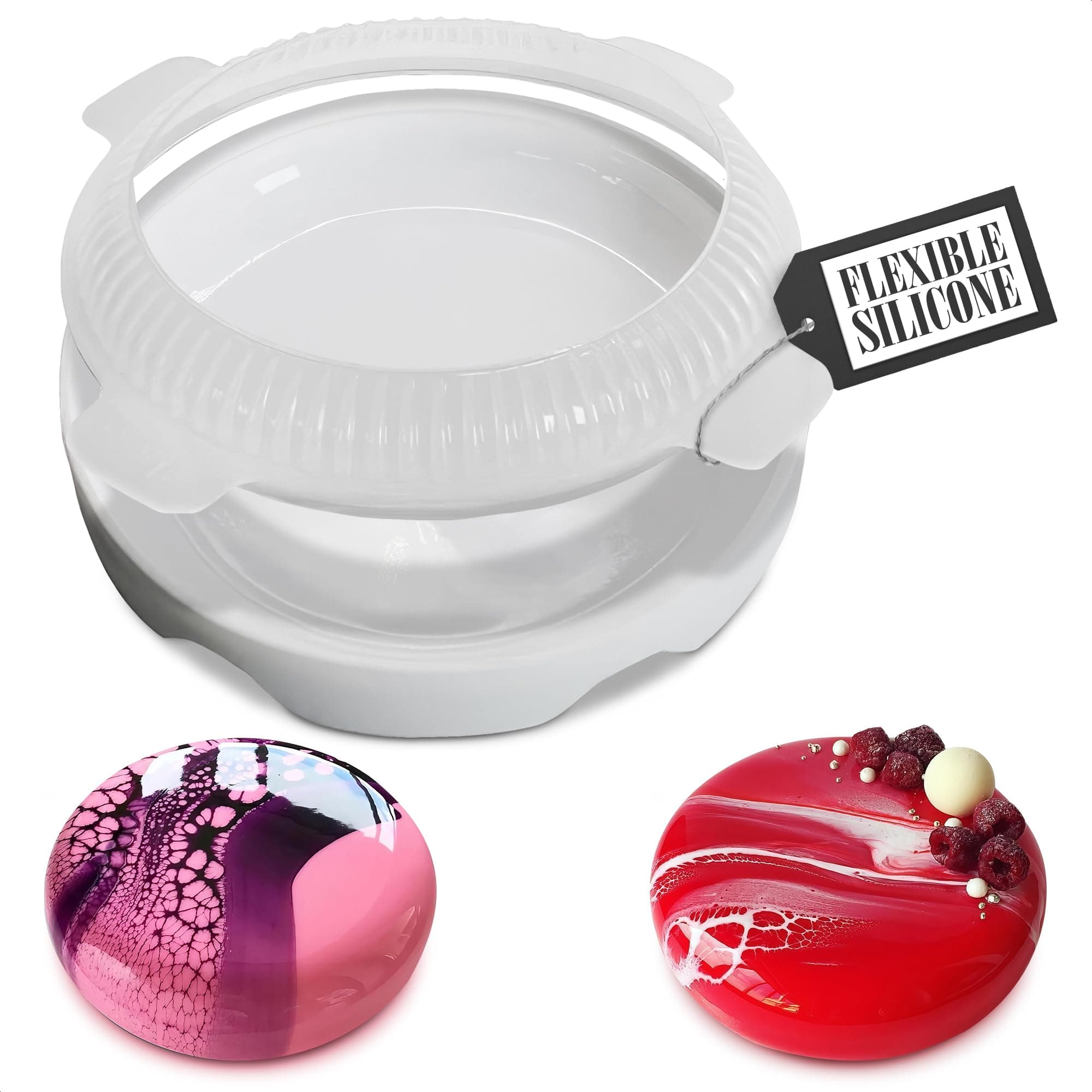 VIKROM D&B Kitchen Tools Round Eclipse Silicone Cake Mold for Mousses