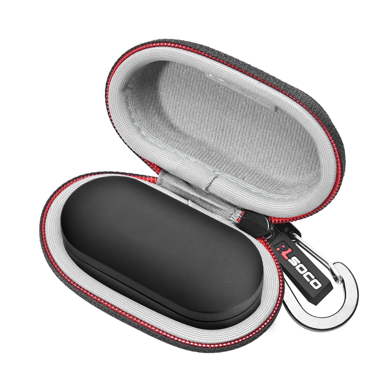 RLSOCO Hard Case for Denon PerL/PerL Pro True Wireless Active Noise Canceling Earbuds | Shockproof, Dustproof, Water-Resistant Storage Pouch with Sturdy Metal Hook (Case Only)
