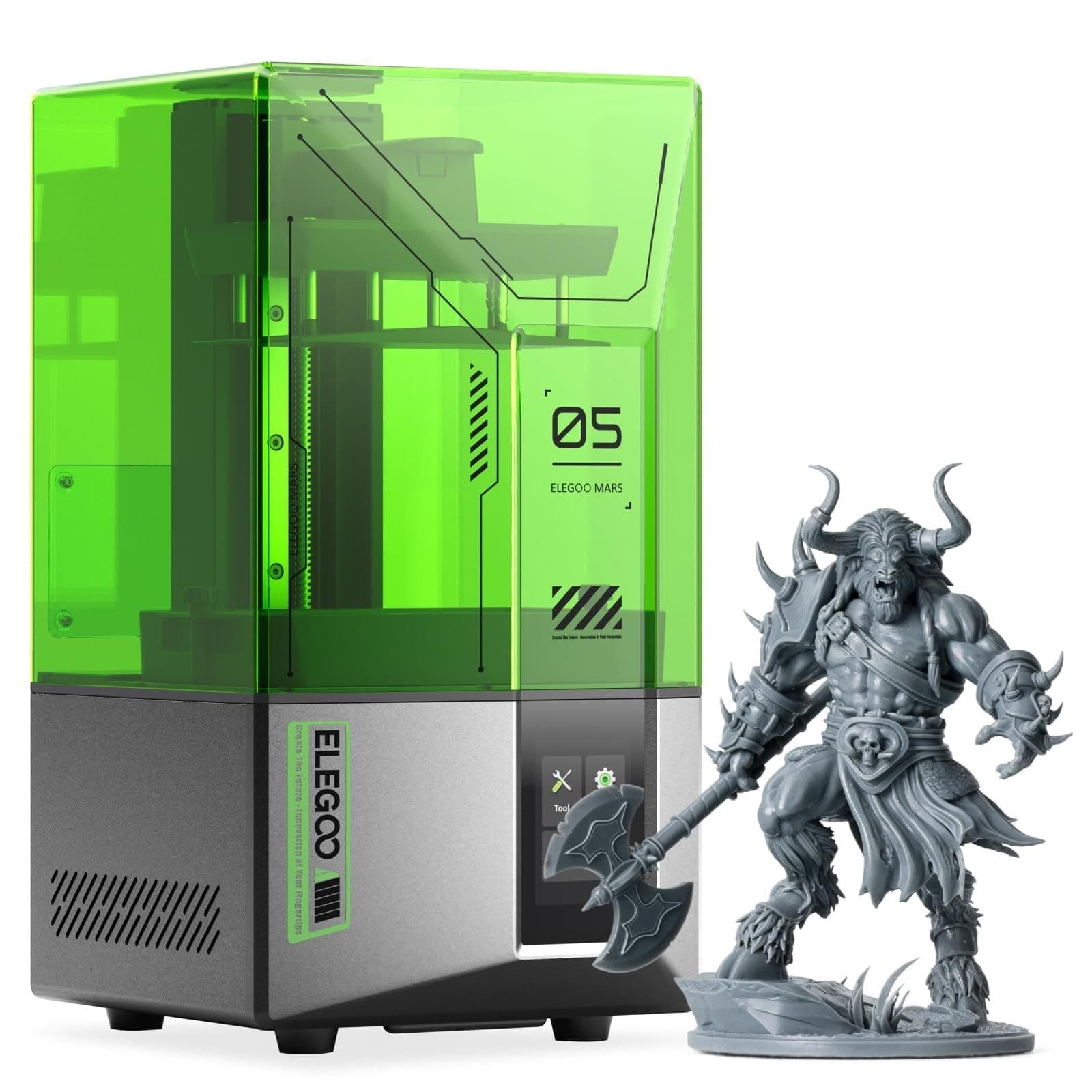ELEGOO Mars 5 Resin 3D Printer with 4K Mono LCD,Automatic Leveling, Desktop 3D Printer with Printing Size of 5.65 × 3.53 × 5.91 inches