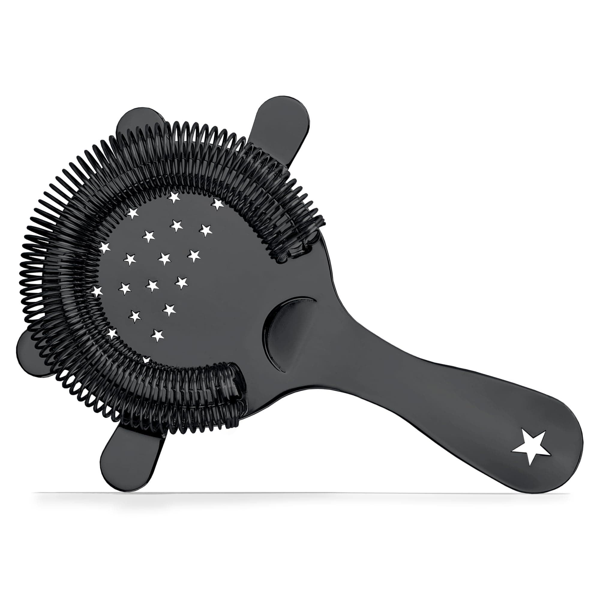 Homestia Hawthorne Cocktail Strainer - Stainless Steel Bar Strainer for Bartending, Bar Tool Drink Strainer for Bartenders and Mixologists, Martini Strainer for Boston Shaker Mixing Glass (Black)