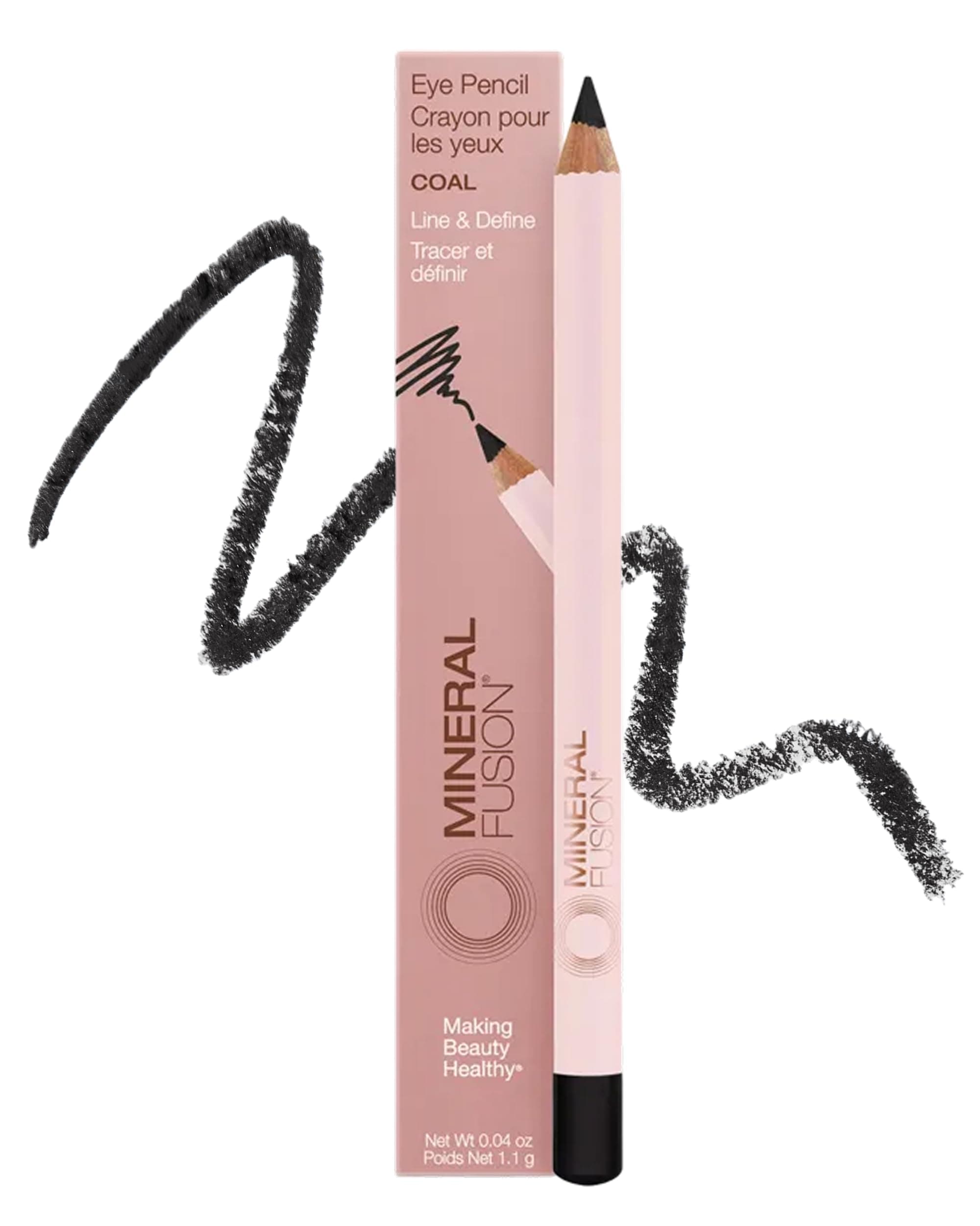 Eye Pencil (Black - Coal) - Eyeliner with Soothing Chamomile, Meadowfoam & Vitamin E - Smooth & Long Lasting, Hypoallergenic, Non-Irritating Eye Makeup