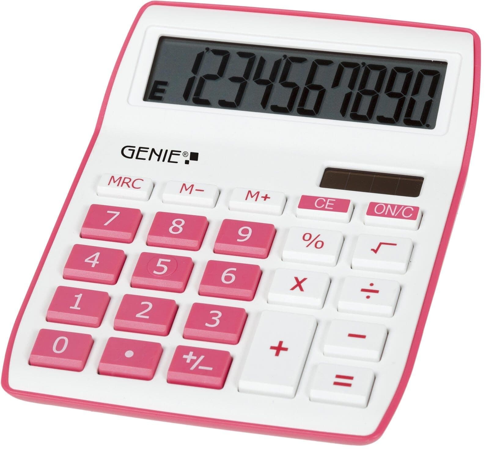 Genie 12264 Desktop Calculator - Pink