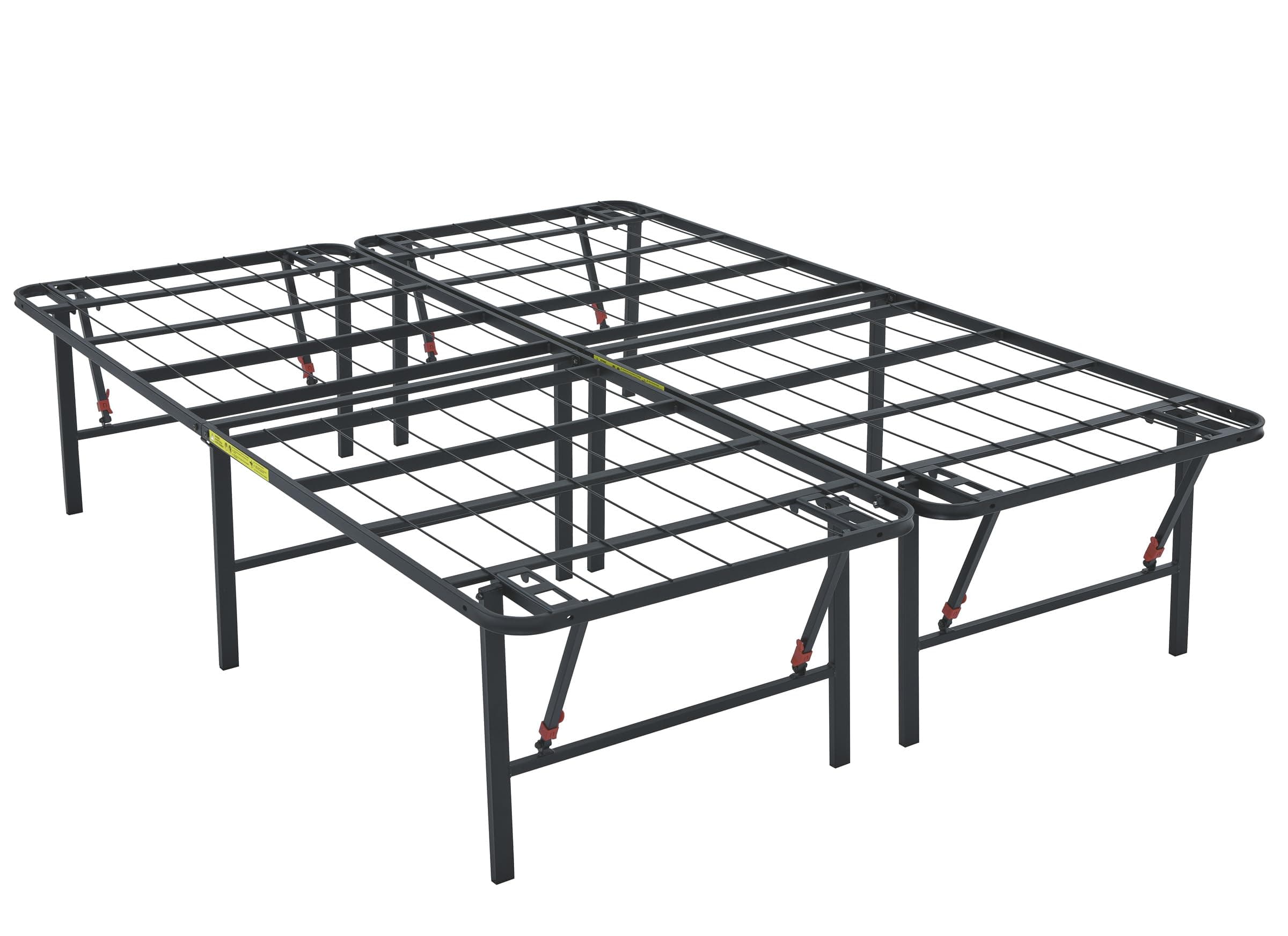 Amazon Basics Foldable Platform Bed Frame - Tool-Free Assembly - 18 Inches High for Extra Under-Bed Storage - Full
