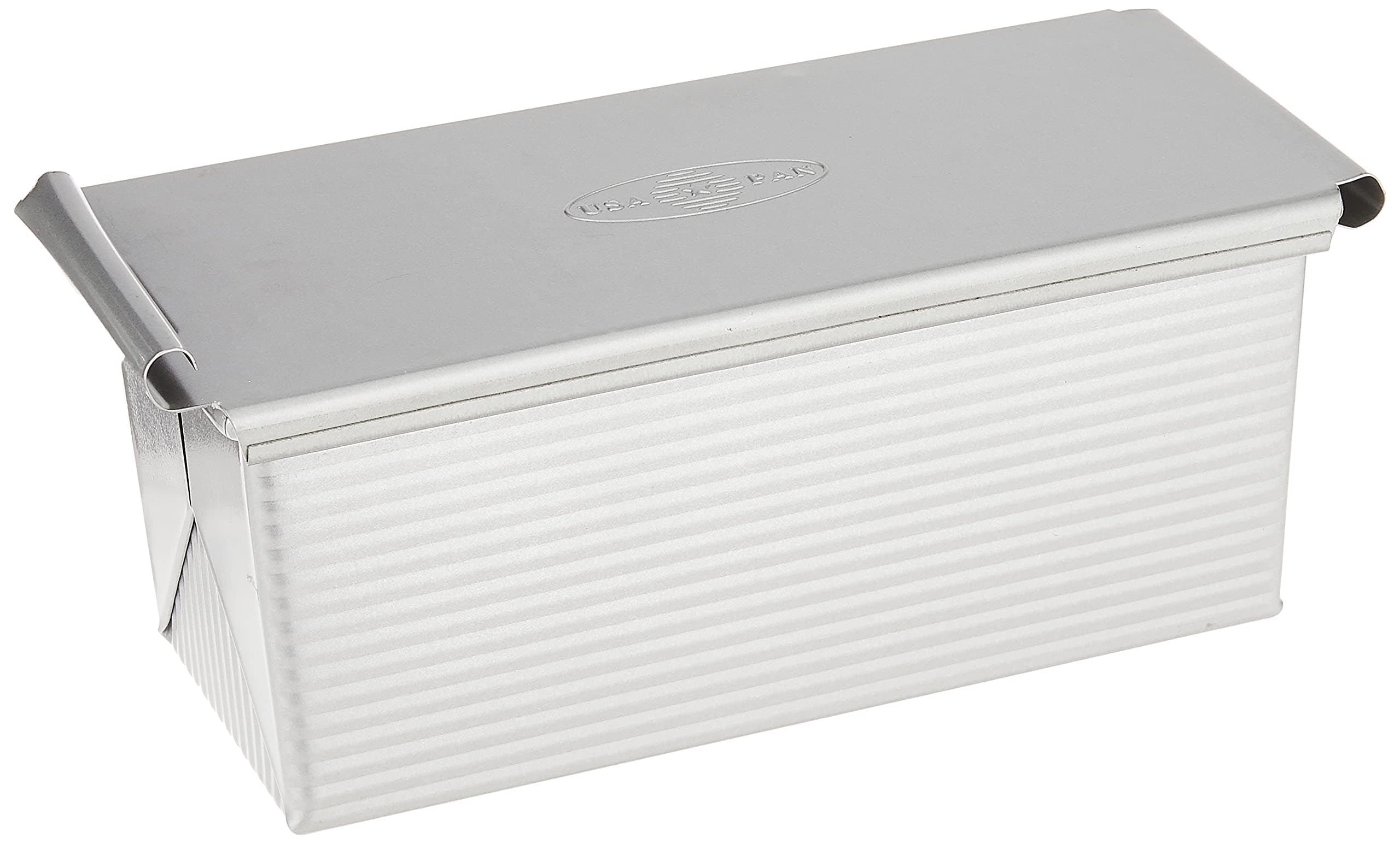 Bakeware Pullman Loaf Pan with Cover, 9 x 4 inch, Nonstick & Quick Release Coating, Made in The USA from Aluminized Steel