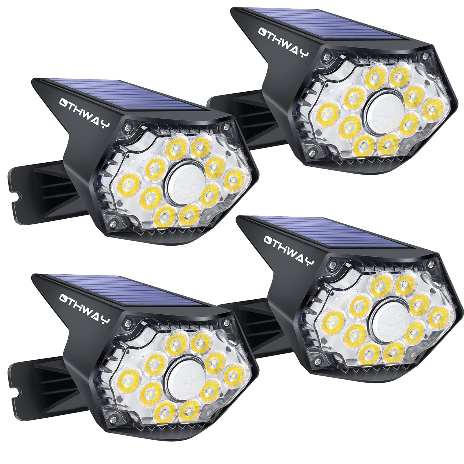 Solar Motion Sensor Lights OTHWAY Bright Wireless Security Lights with Easy Installation Great Detection Range Full Rotating Angle