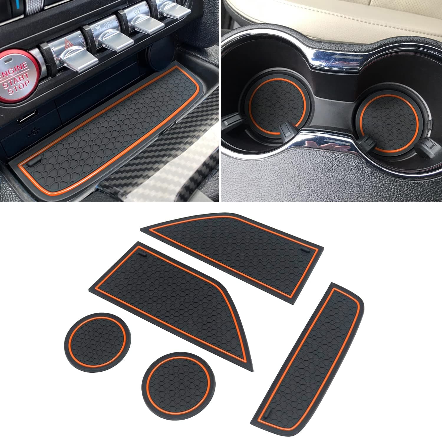 Cup Holder Insert for Mustang Orange