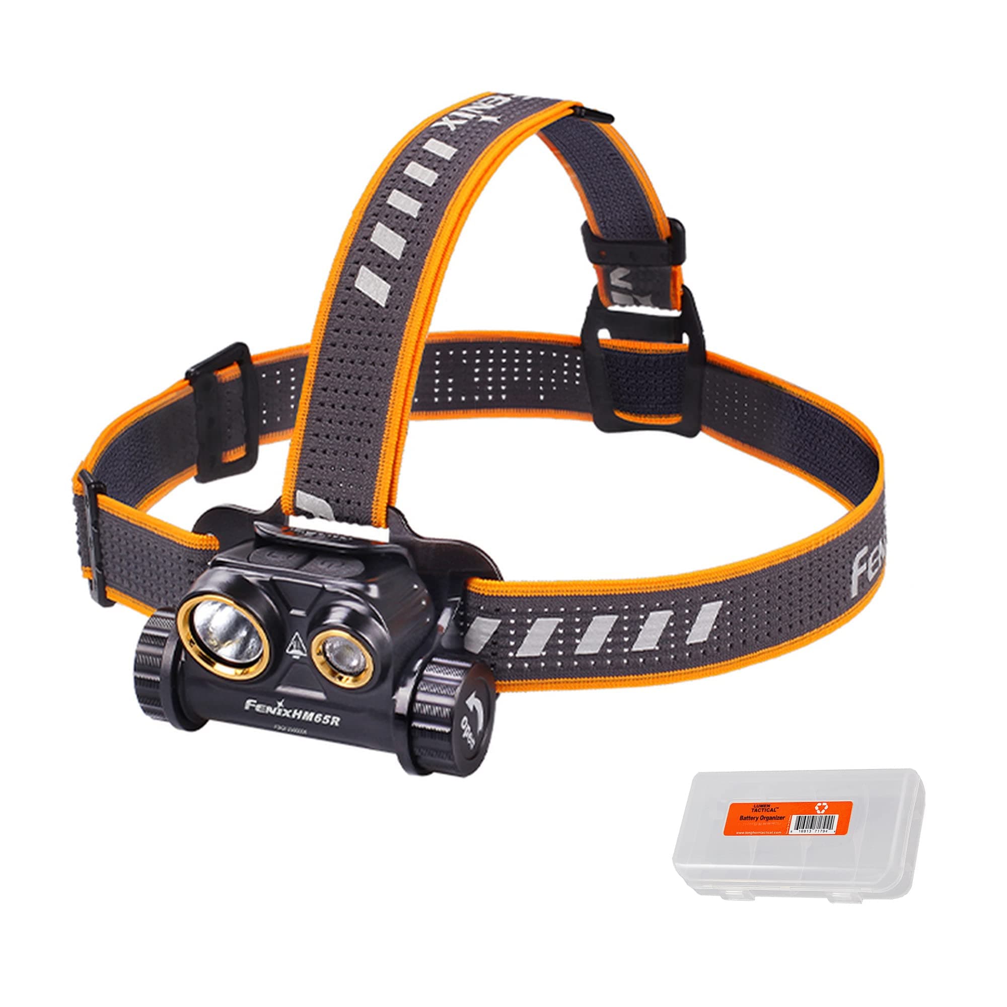 Fenix HM65R Headlamp, 1400 Lumen USB-C Rechargeable Spot and Flood Dual Beam with Organizer