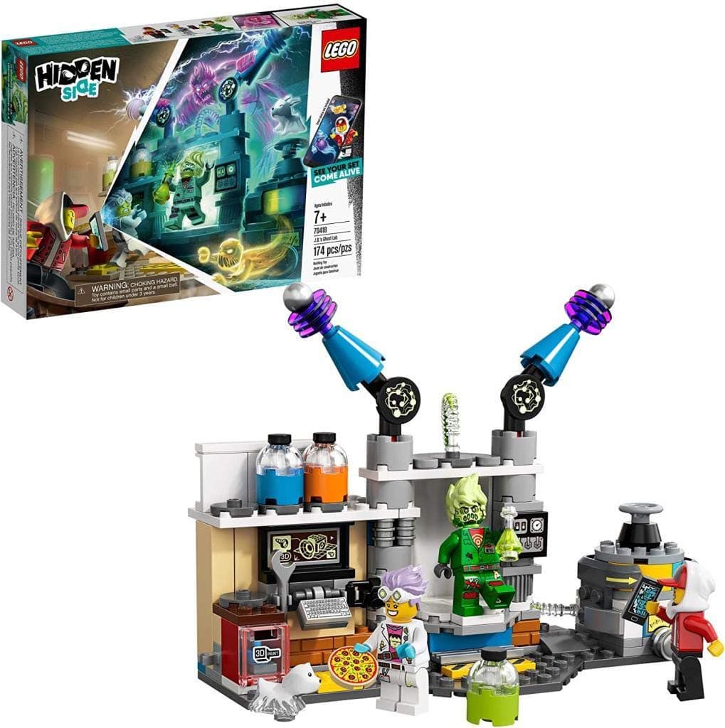 Hidden Side J.B.’s Ghost Lab 70418 Building Kit, Ghost Playset for 7+ Year Old Boys and Girls, Interactive Augmented Reality Playset (174 Pieces)