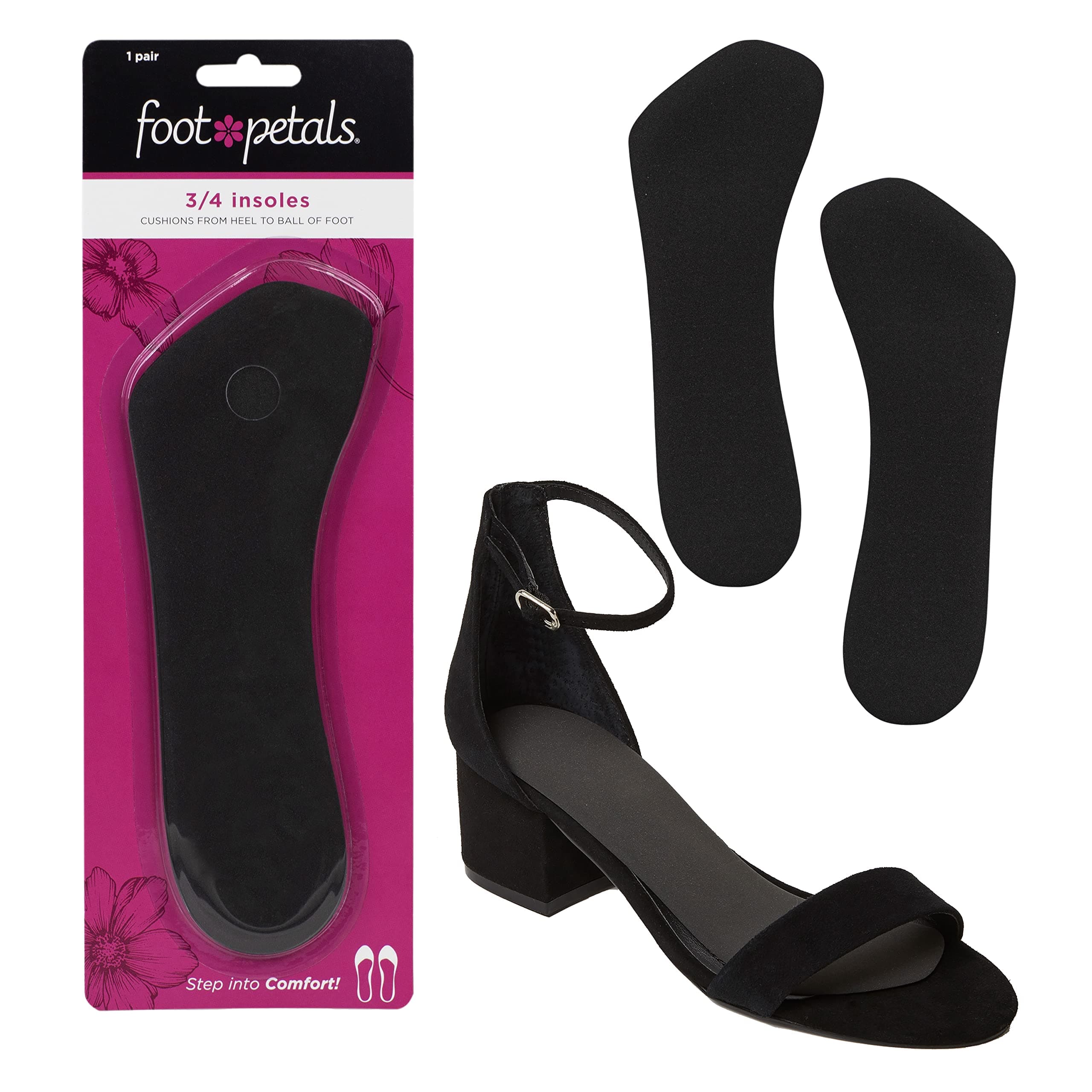 Foot Petals Womens ¾ Insole Comfort Cushion