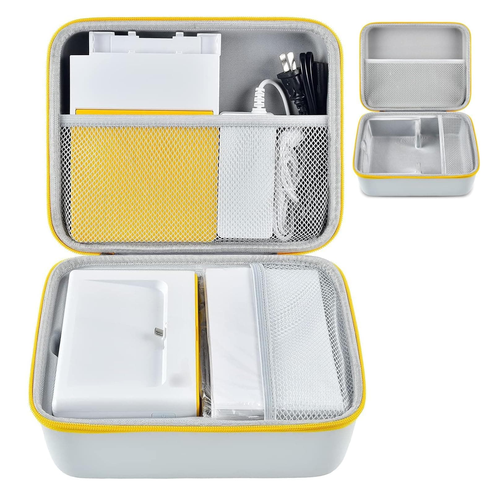 Case Compatible with Kodak Dock Plus or Kodak Dock Portable Instant Photo Printer, 4x6 Photo Paper/ Charger Cord Other Accessories Everything fits Great Inside - Black (White)